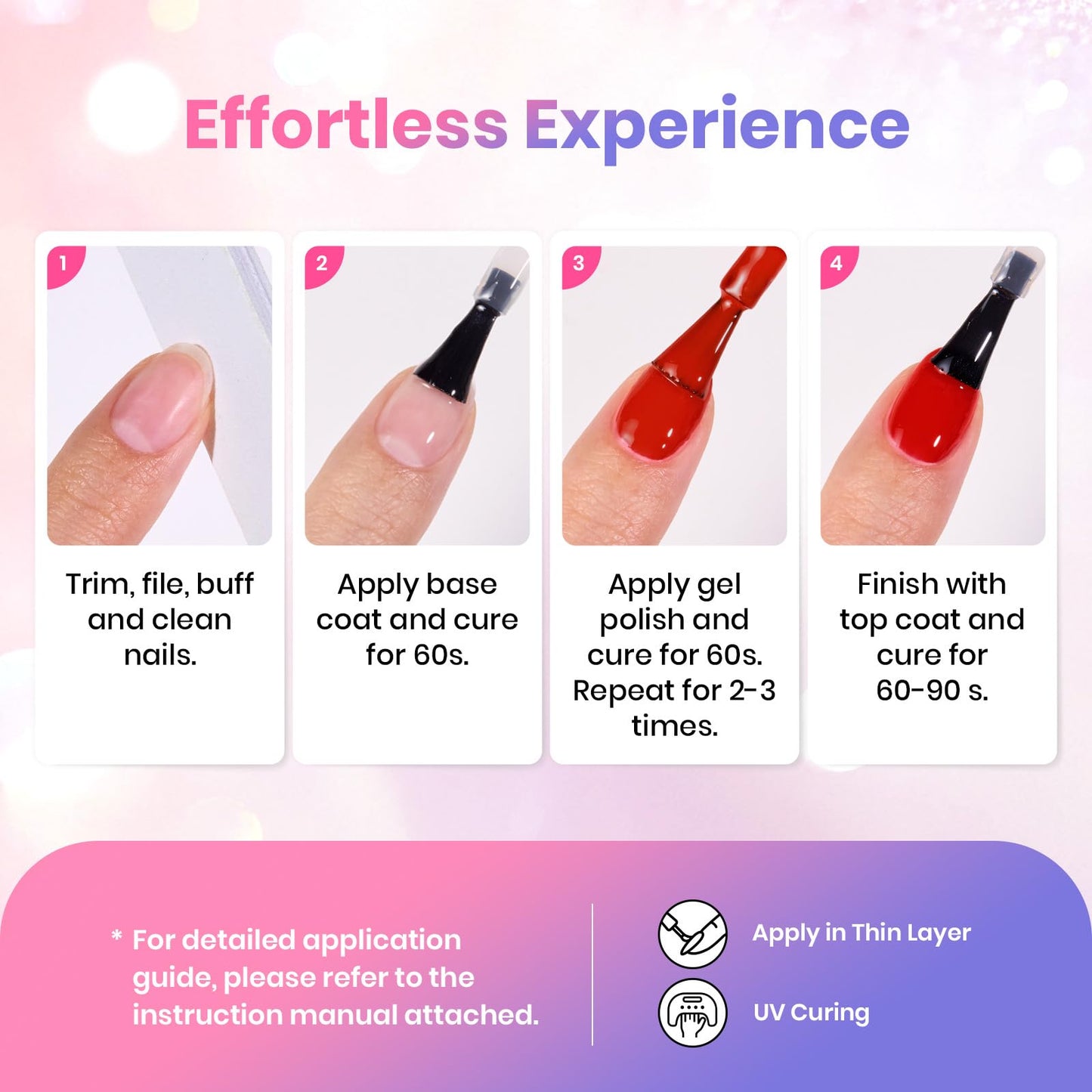 Beetles Gel Nail Polish Set- Creamy Twist 6 Colors Pearlescent Gel Polish