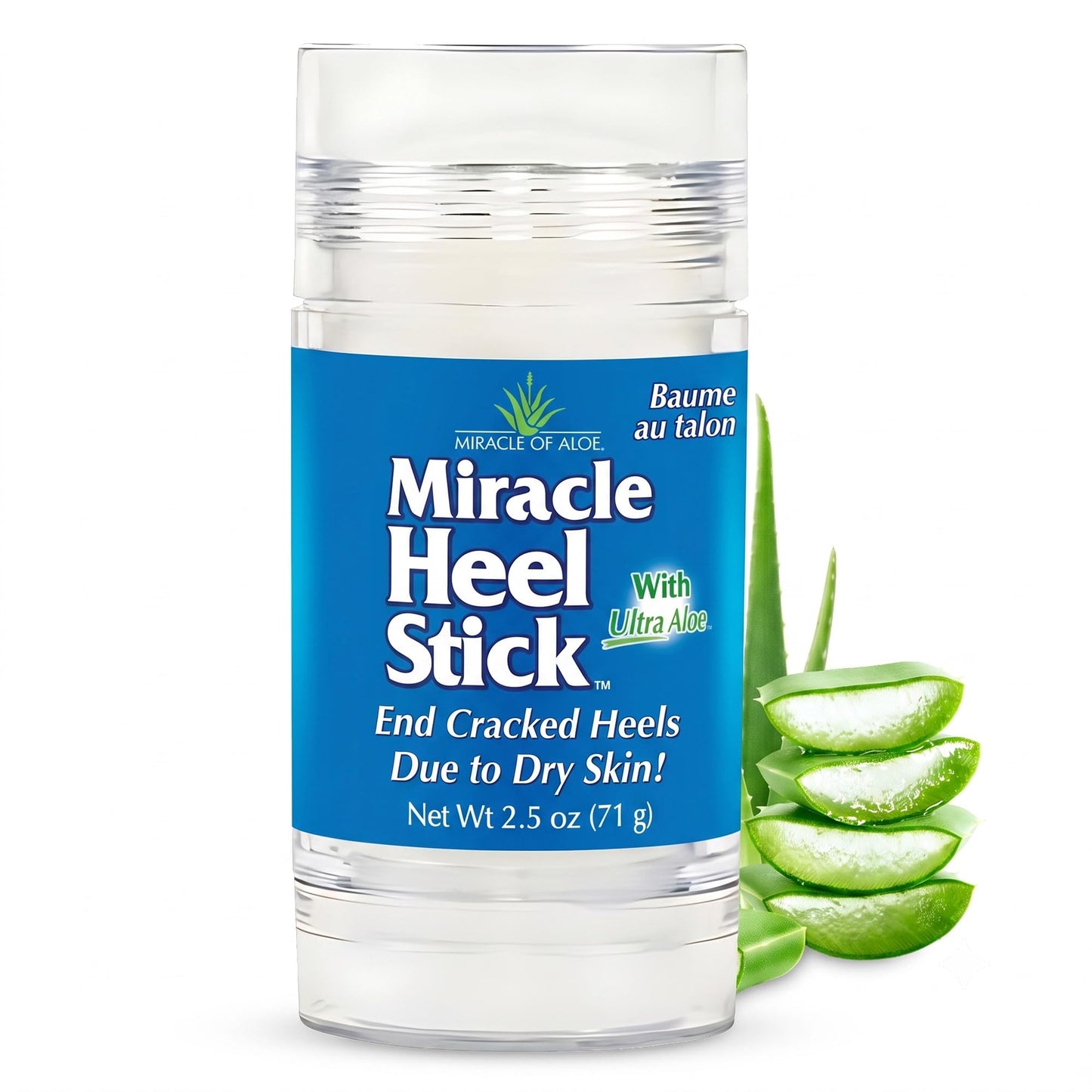 Heel Balm for Dry Cracked Feet - Miracle Heel Stick with Gel Socks - Moisturizes & Relieves Hard, Cracked Heels - Silicone Gel Infused Socks, Breathable & Washable - One Size Fits All