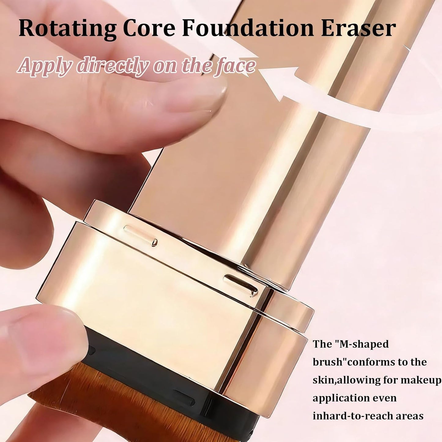 Korea Foundation Stick - Dual-Ended Concealer & Foundation with Brush | Lightweight, Natural Finish, Long-Lasting Coverage for All Skin Types