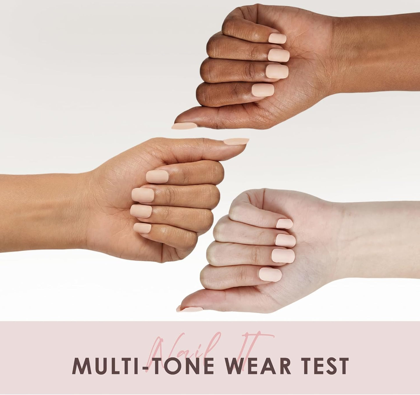 Gel Nail Strips - Long-Lasting Semi-Cured UV Polish Wraps | Easy Peel-Off, Hema-Free | 20-Piece Solid Nude Pink Kit with File
