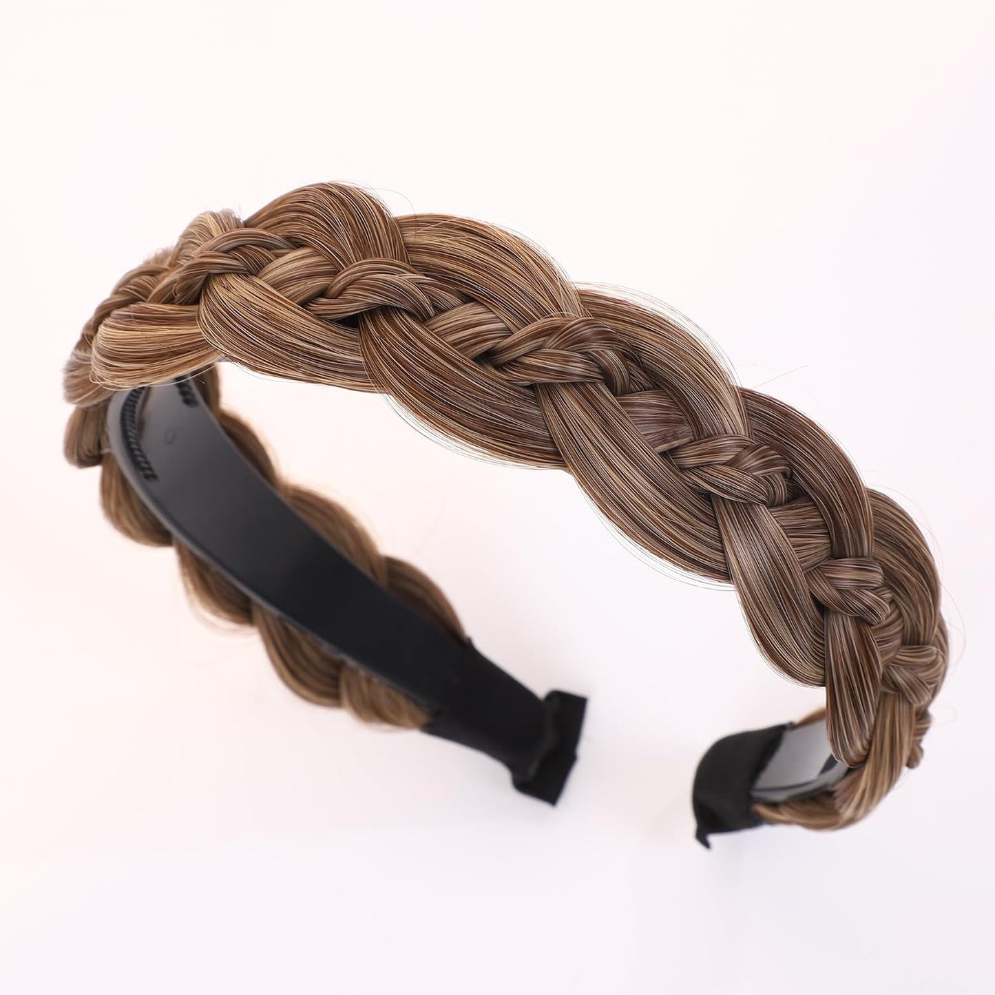 Braided Headband - Fishtail Synthetic Hairpiece for Women | Chocolate Dark Color