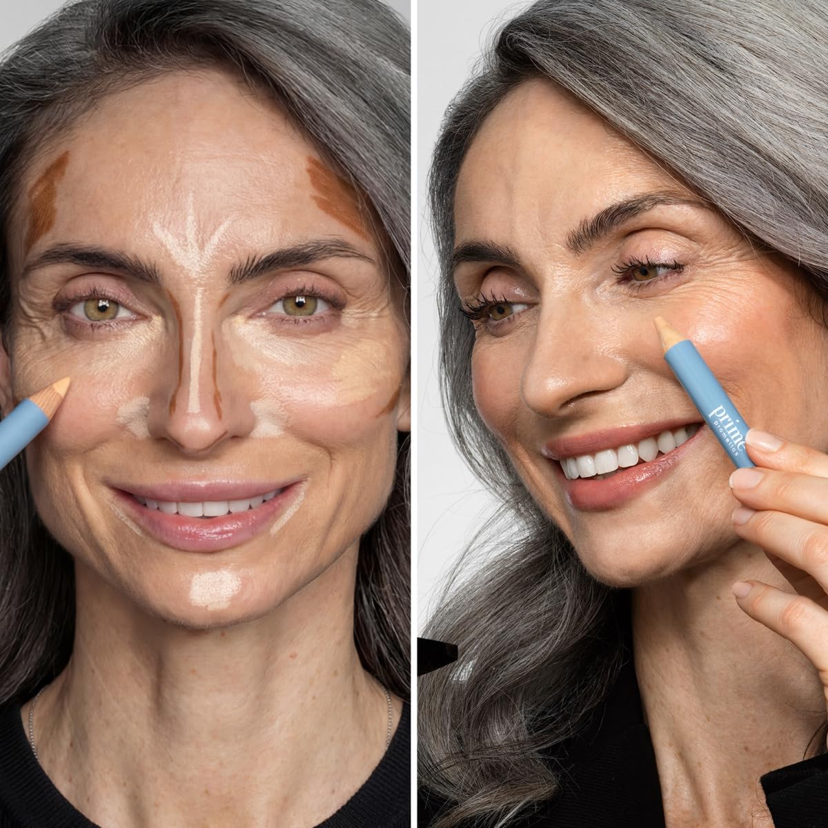 Perfecting Concealer Pencil for Mature Skin - Covers Dark Circles & Age Spots | 12-Hour Waterproof, Crease-Free (Caramel)