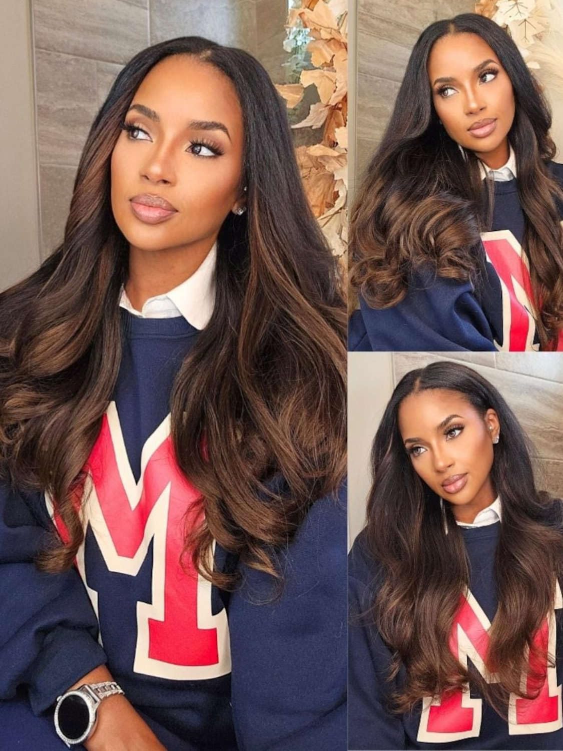 Beauty Forever Light Yaki Straight Glueless Wigs Human Hair Pre Plucked Pre Cut Black to Chestnut Brown 7x5 Bye Bye Knots Lace Front Wear and Go Drawstring Wig Beginner Friendly 150% Density 18inch