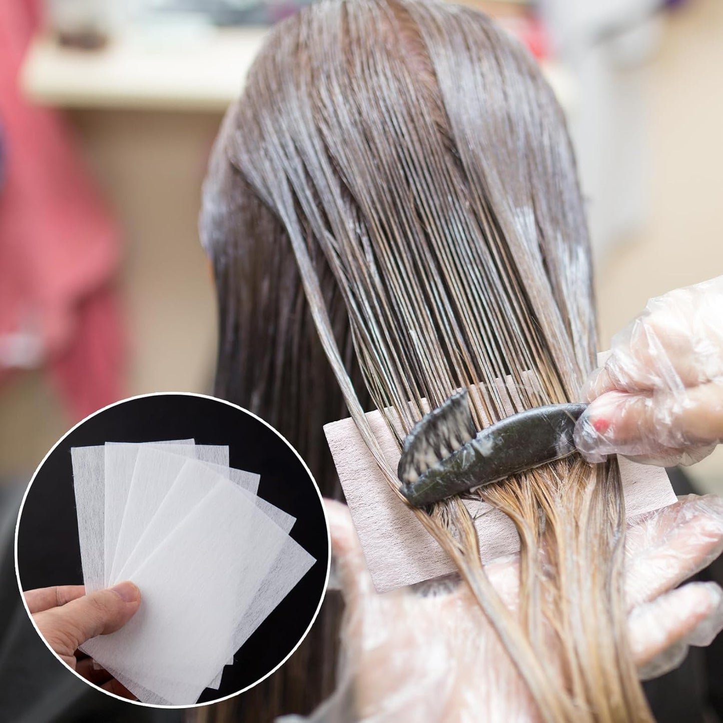 HINZIC 100 Pcs Hair Perm Papers - High Temperature Resistant Disposable End Papers | Salon & Home Use