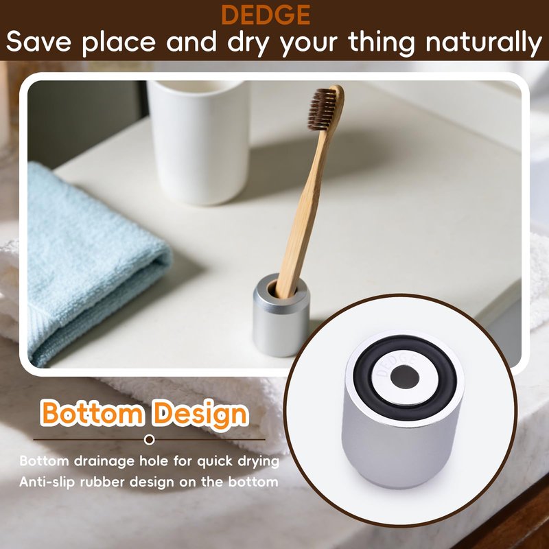 DEDGE Safety Razor Stand Matte Silver-Razor Holder Stand-Double Edge Safety Razor Stand-Shaver Holder for Bathroom Accessory-Opening Dimension is 1.7cm/0.67"