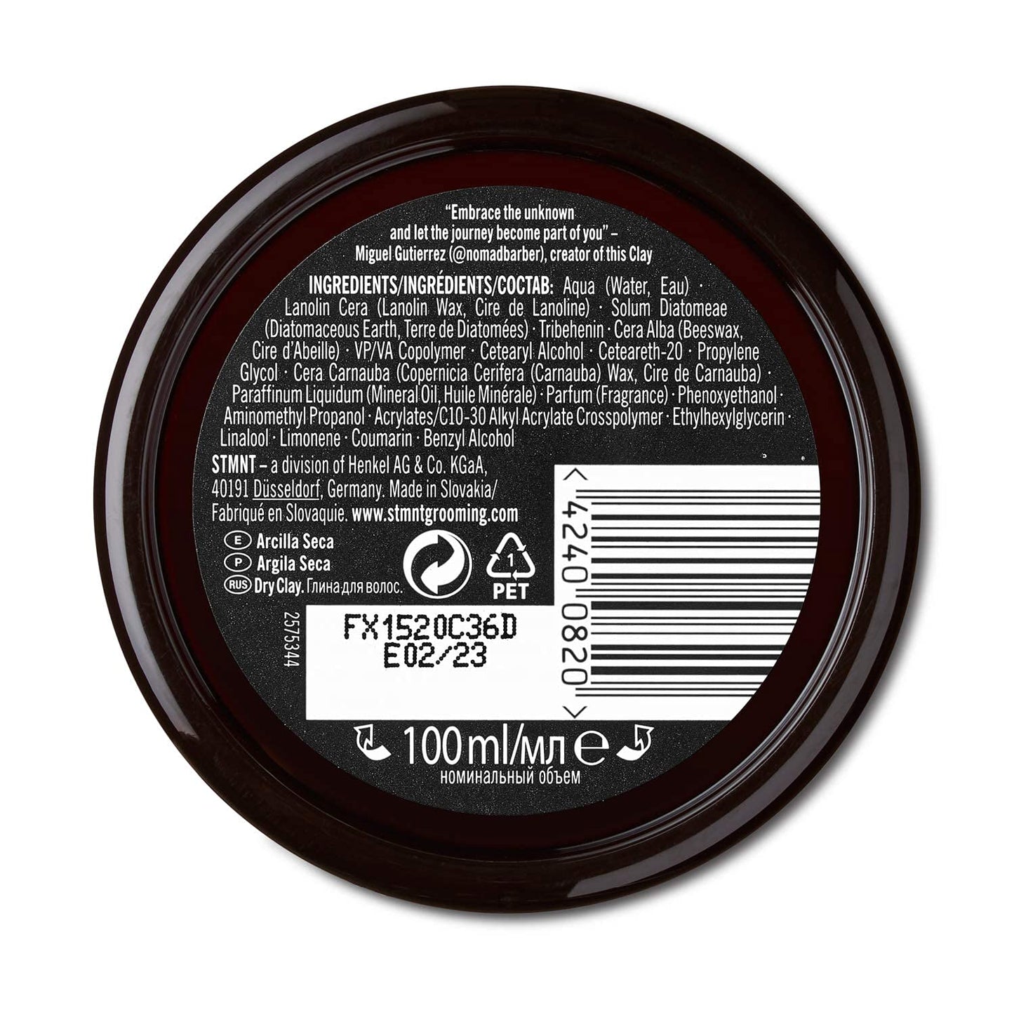 STMNT Grooming Dry Clay - Extra Matte Finish & Strong Hold | Easy to Wash Out