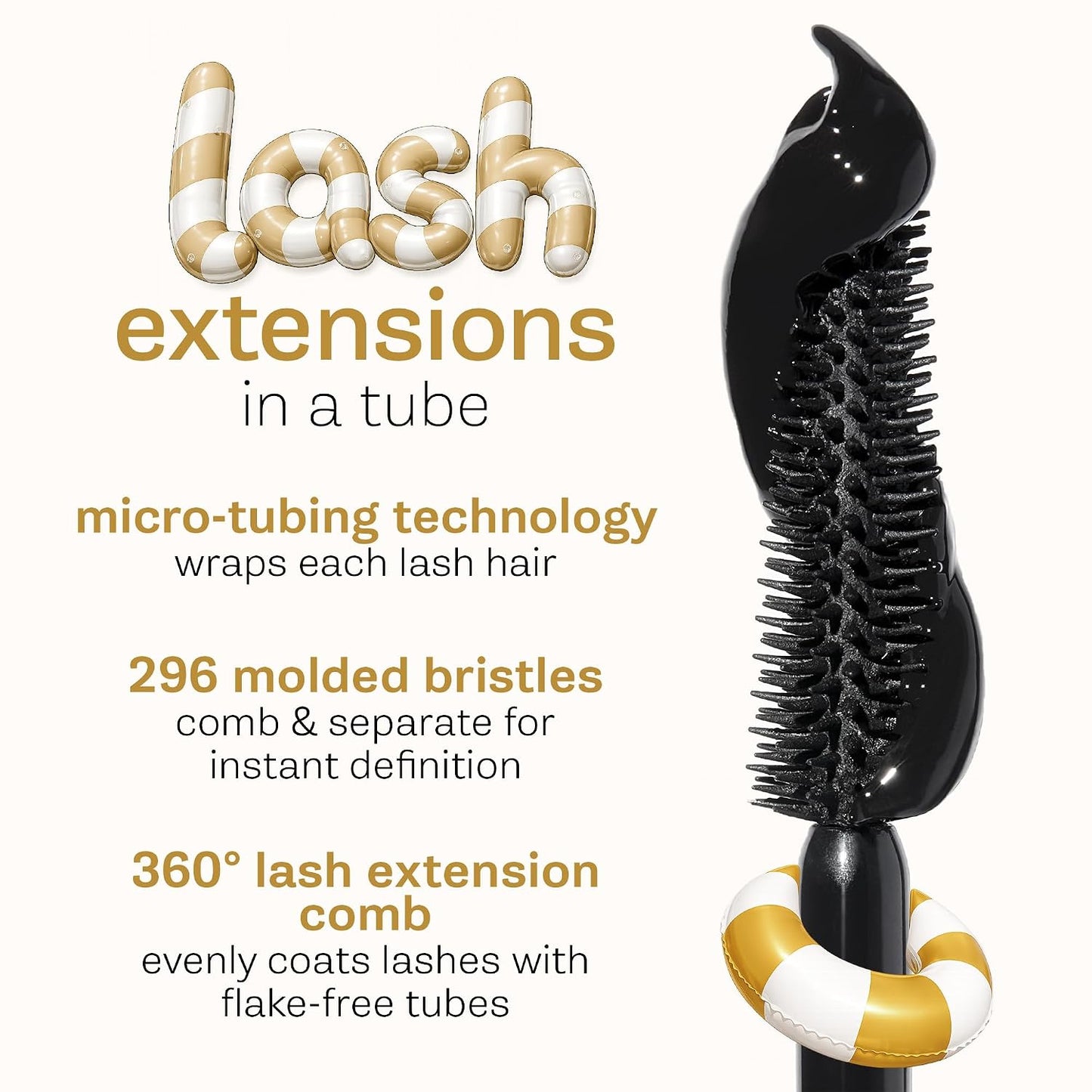 Tarte Tartelette XL Tubing Mascara - Lash Extensions, Peptide Formula for Bold Length & Volume | Smudge-Proof, Vegan, Easy to Remove
