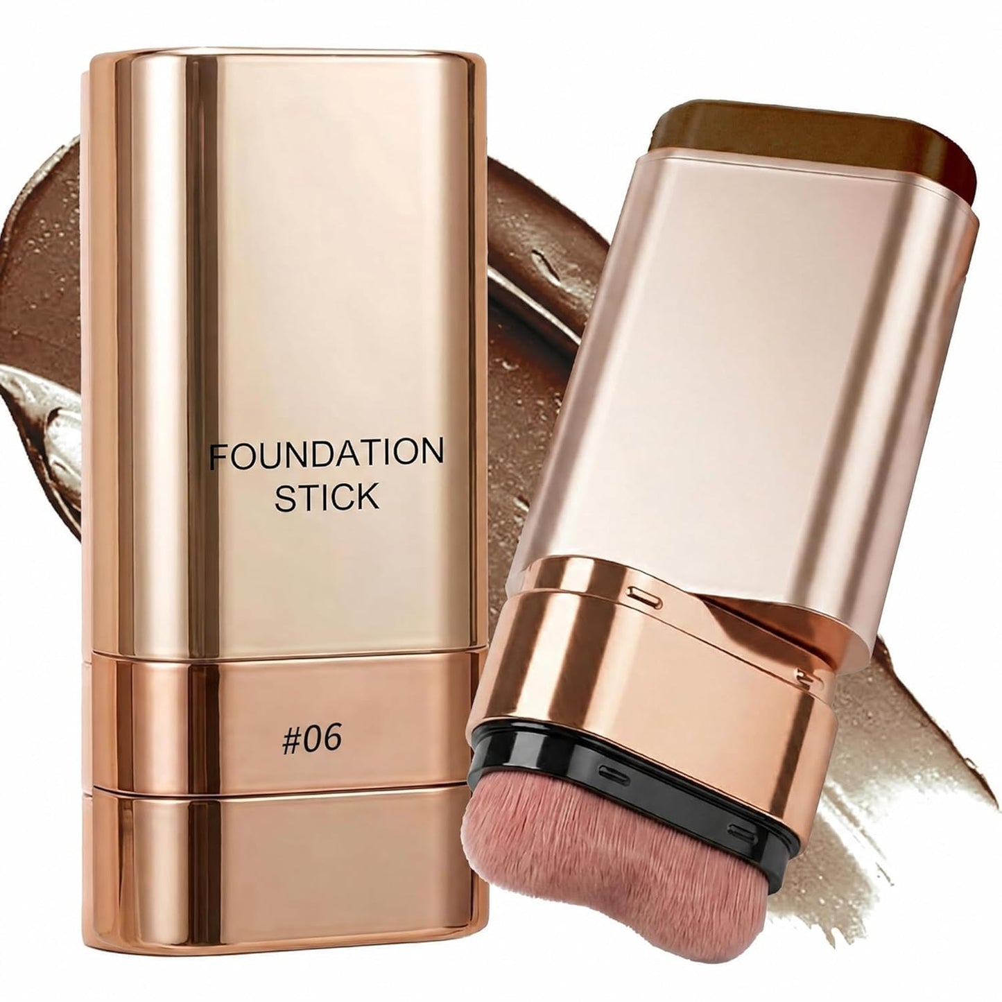 Luminous Dual-Ended Foundation Stick - Full Coverage Contouring & Concealer | Waterproof, Skin-Friendly, 01 Ivory