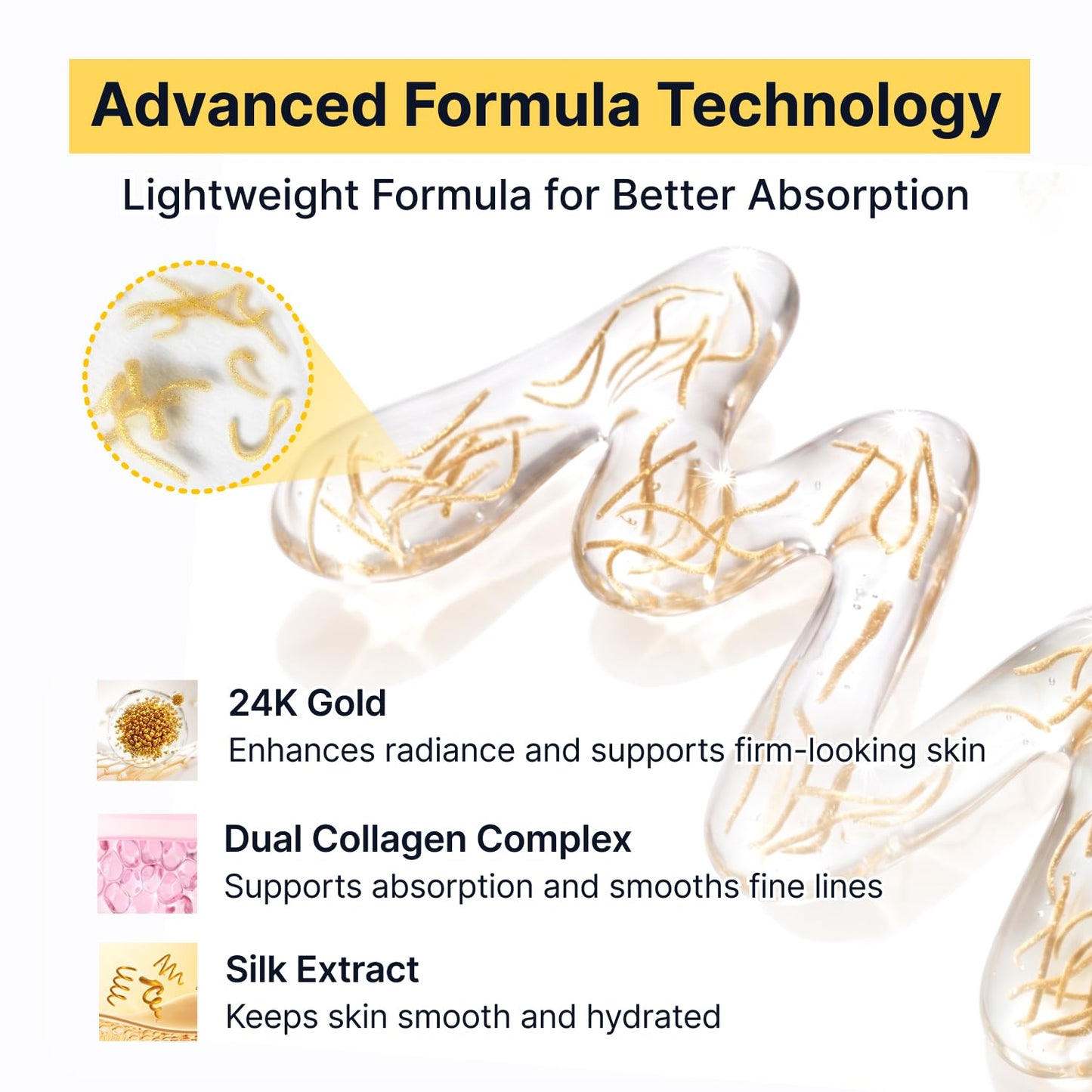Glow Intensive Deep Collagen Serum - Copper Peptides & Multi Peptides for Hydrated Skin | 1.35 fl oz
