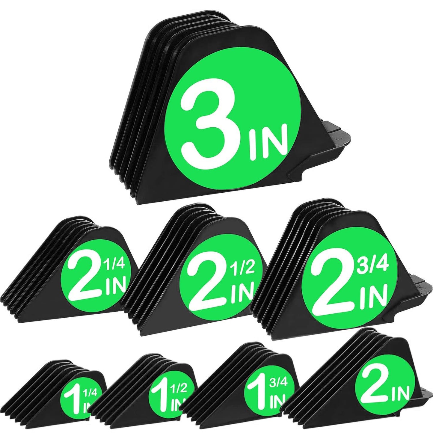 Hair Clipper Combs Guides - 8-Piece Set for Wahl Clippers | 1", 1.25", 1.5", 2" Sizes