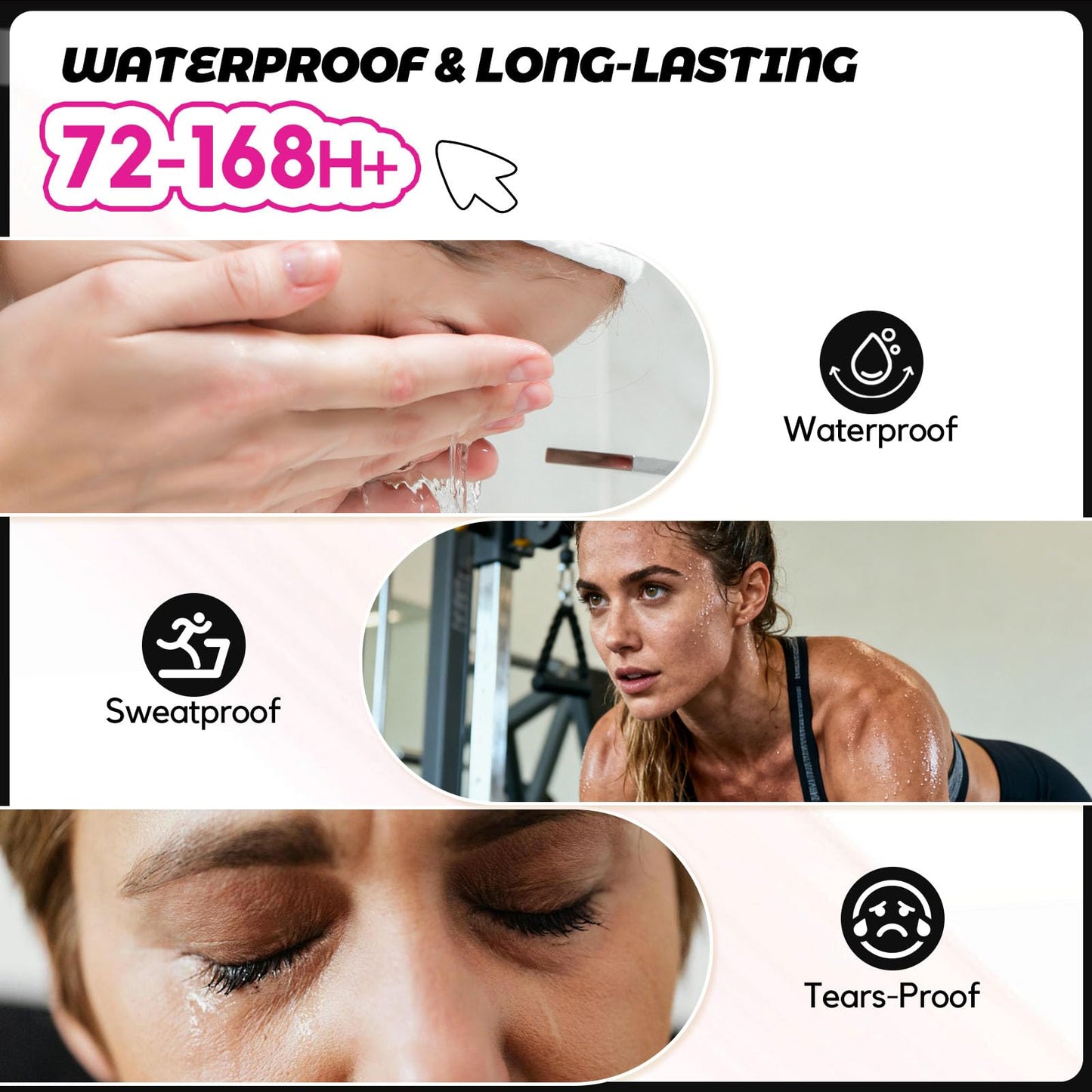 GAQQI Lash Bond and Remover, Lash Cluster Glue Waterproof Strong Hold for 72H+, White Eyelash Glue for DIY Eyelash Extensions, Long-Lasting & Gentle Formula, 10ml