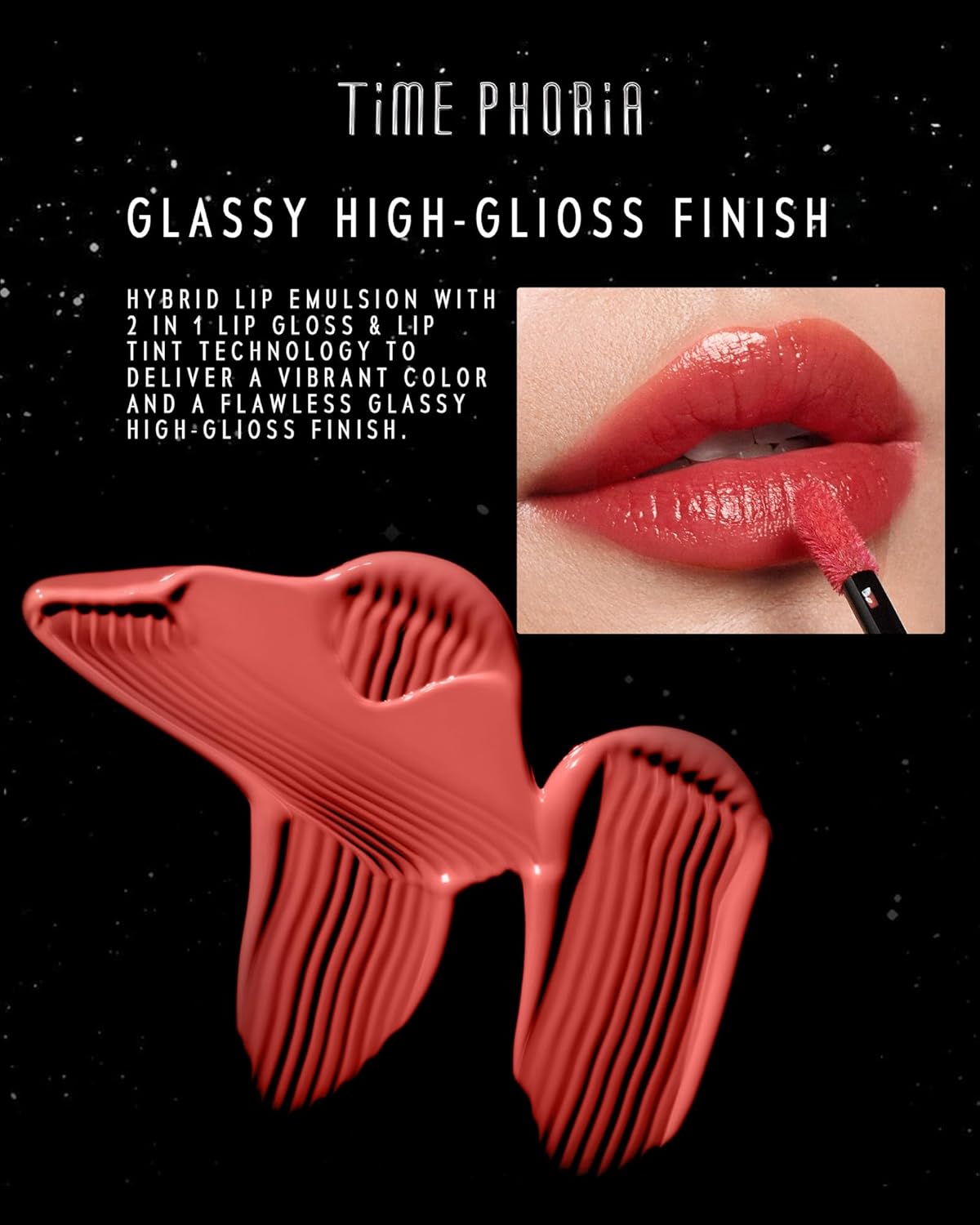 Stellar Dust Lip Stain 03 - Transfer-Proof Smudge-Proof Lip Gloss | Cool Tone Pink, Hydrating & Long-Lasting