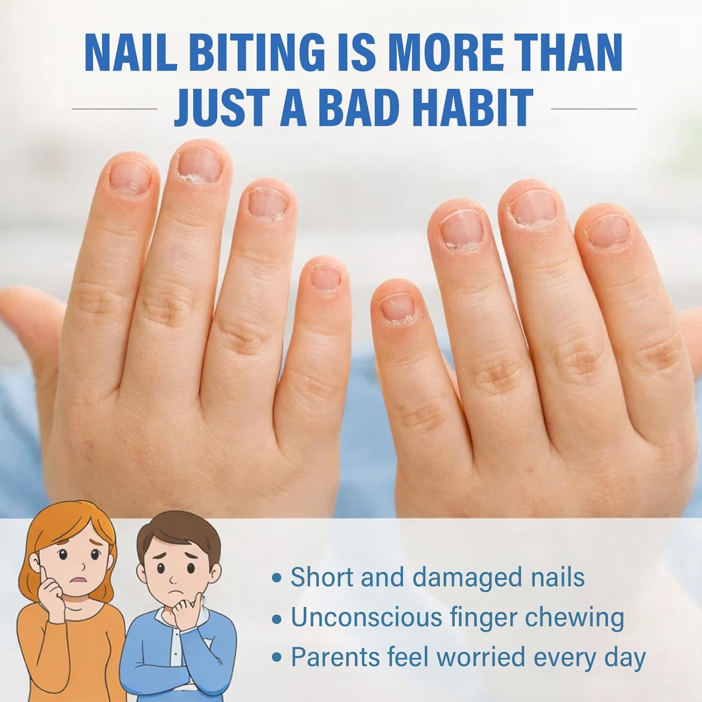 Nail Biting Treatment for Kids - Stop Nail Biting & Thumb Sucking Deterrent | Long-Lasting Bitter Taste, Safe Ingredients