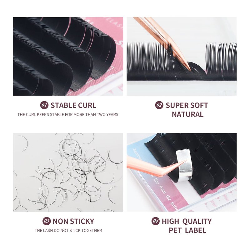 ANNAFRIS 16 Rows Volume Classic Eyelash Extension Matte Black Individual False Eye Lashes Extension Salon Use Natural Soft Fake Eyelashes Supplies