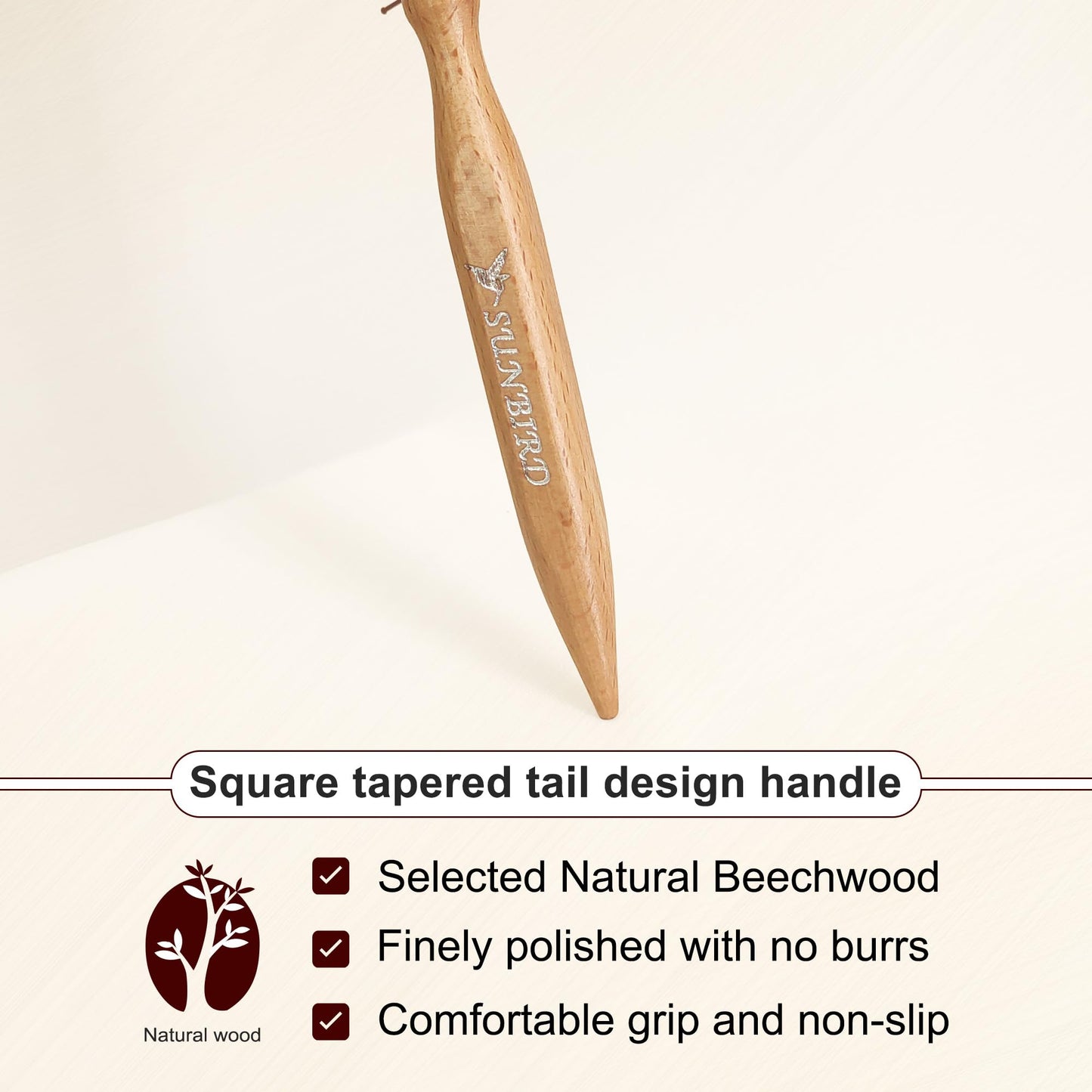 SUNBIRD Small Round Brush for Short Hair - 1.2" Mini Volumizing & Styling Brush for Men & Women, Heat Resistant Quiff Roller for Lifting, Curling Bangs, Beard & Thin Hair, Creates Natural Volume