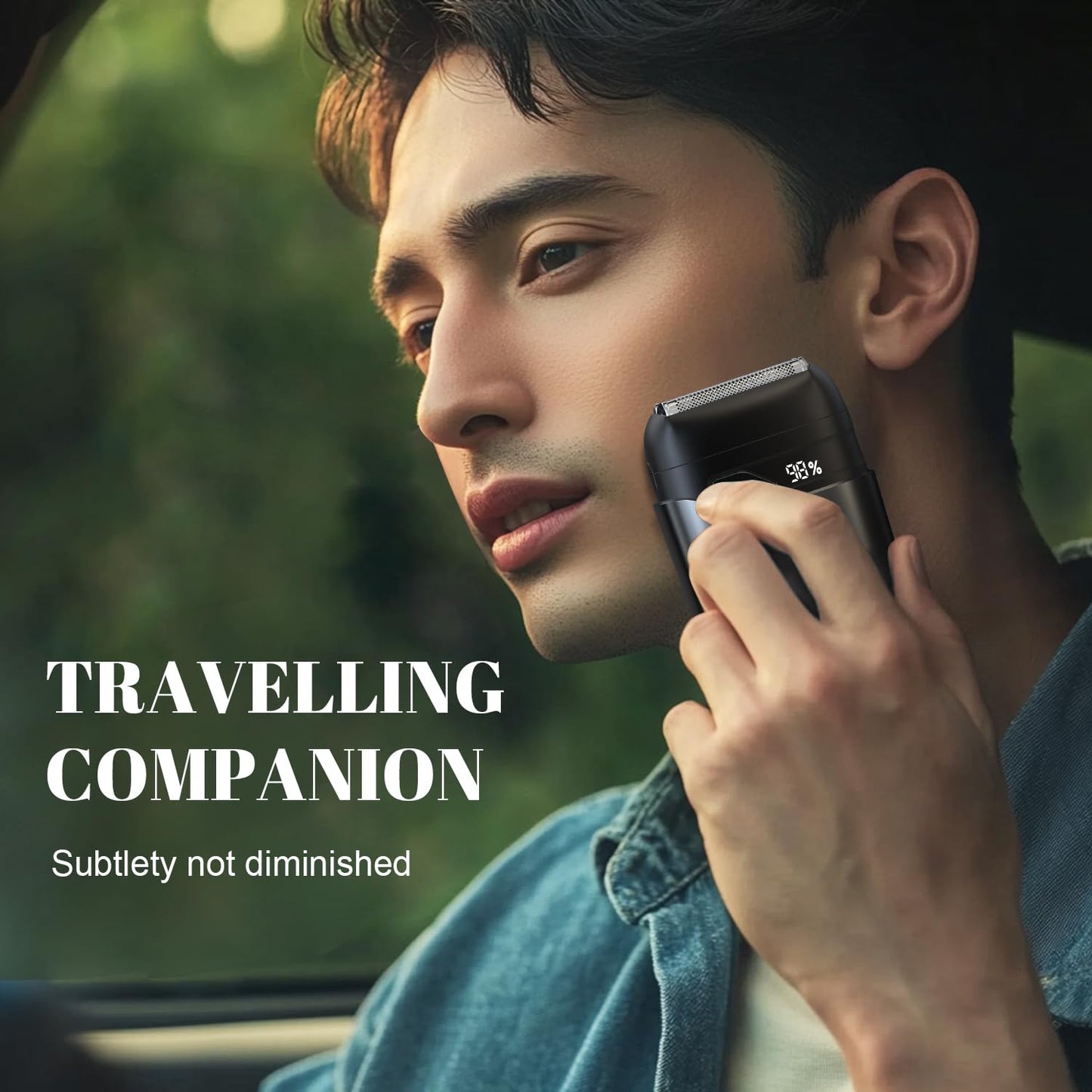 Tulzim Electric Foil Shaver for Men: Cordless Electric Razor for Face & Beard - 𝟑 𝐅𝐥𝐨𝐚𝐭𝐢𝐧𝐠 𝐁𝐥𝐚𝐝𝐞𝐬, 100-Min Runtime, USB-C Fast Charge, IPX7 𝐖𝐚𝐭𝐞𝐫𝐩𝐫𝐨𝐨𝐟 for Travel,Carbon Black