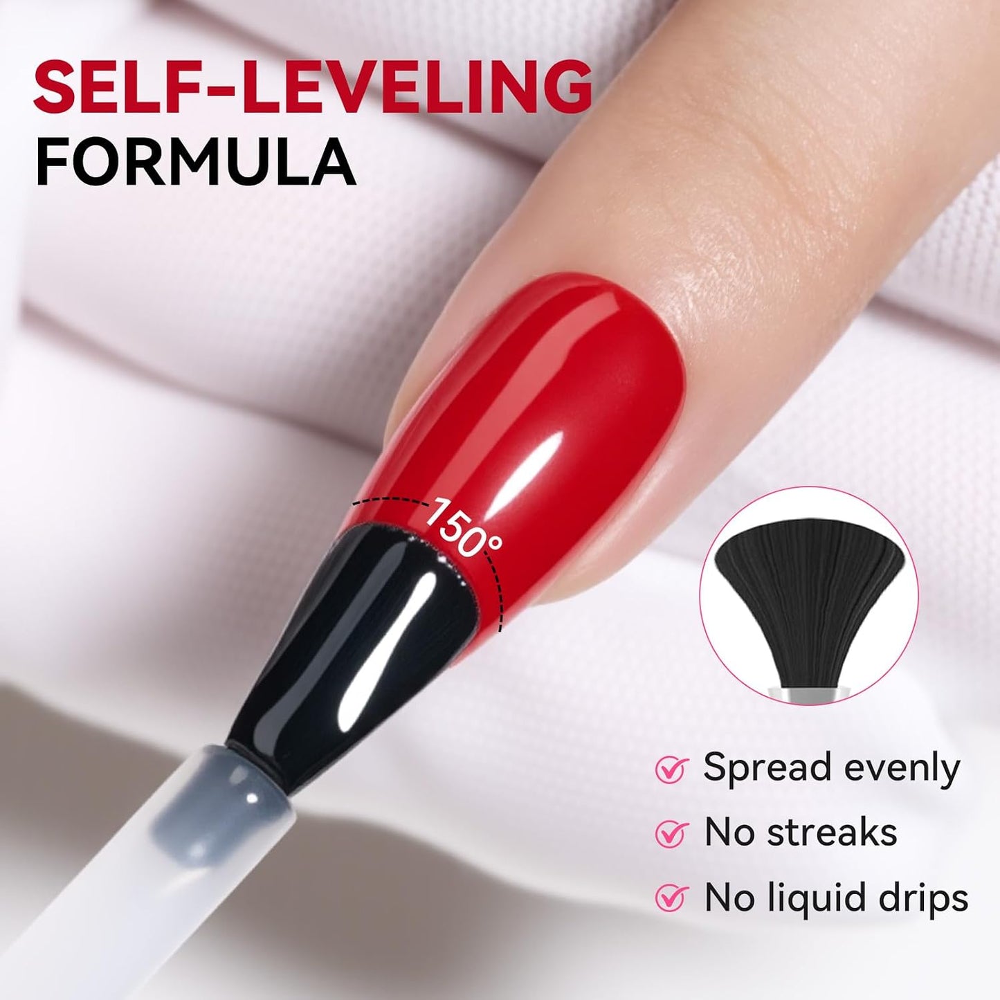 Gel Top Coat - 15ml No Wipe Long Lasting High Glossy Clear Nail Polish | Soak Off UV/LED Compatible for DIY Home Use