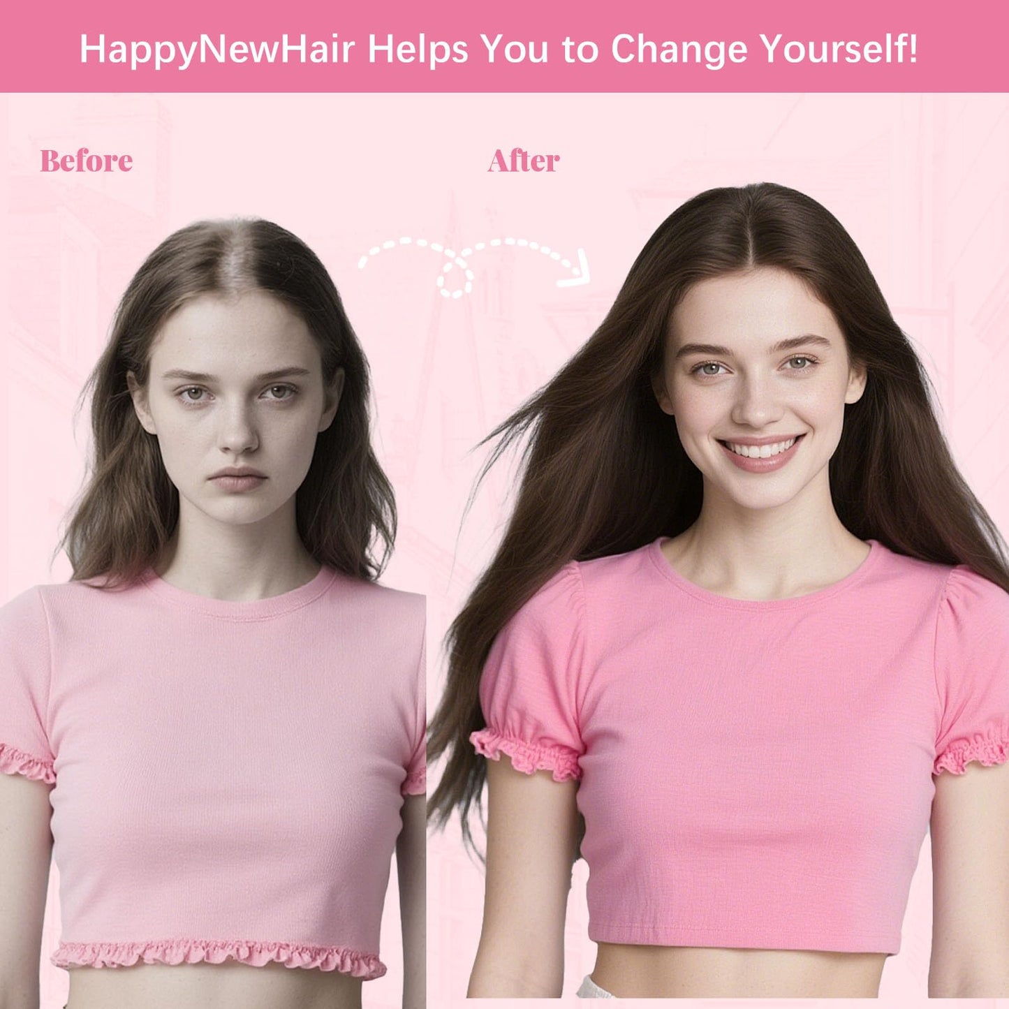 HappyNewHair Hair Toppers for Women Real Human Hair,6x7inch Large Base 360° 3D Human Hair Topper Dark Brown To Chestnut Brown Highlight Ash Blonde 12inch 55g