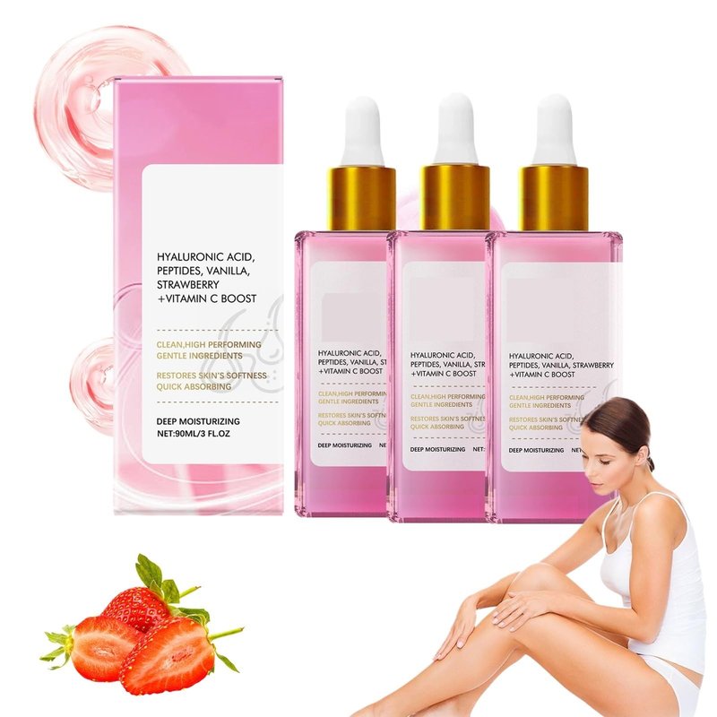 After Shave Oil - Strawberry & Vanilla Scent, Soft Serve After Shave Oil Women Strawberry, Smooth Skin Prevent Ingrown Hairs & Dryness for All Skin Types(3pcs)