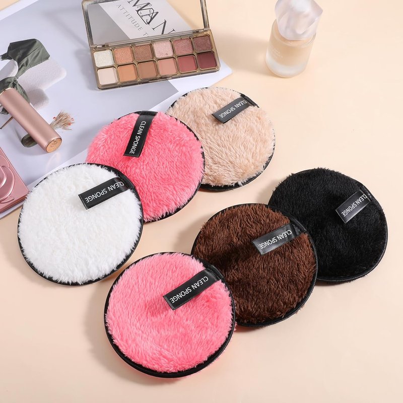 Reusable Cotton Rounds - Soft Double-Sided Makeup Remover Pads | 5 Pack in 5 Colors