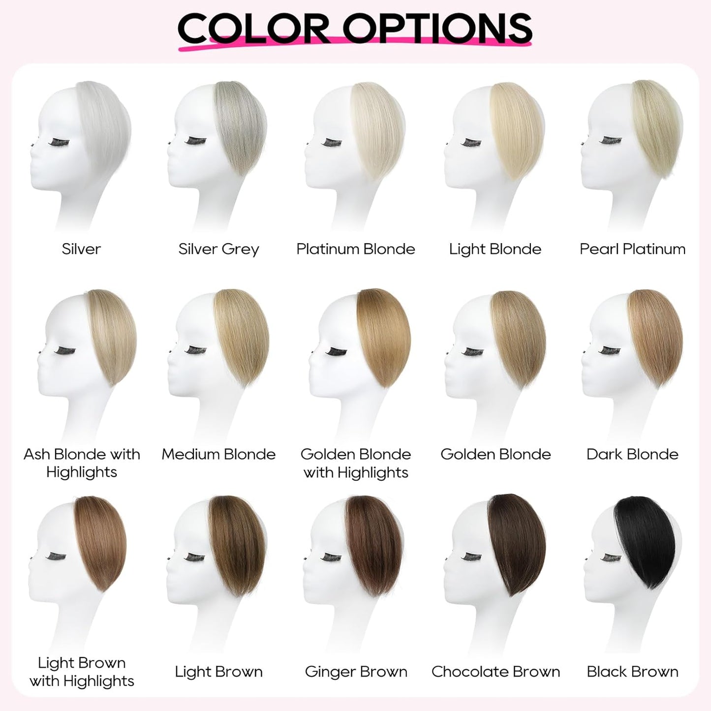 Clip In Hair Volumizer - Short Thick Hairpieces for Extra Volume | Black Brown, 8 Inch (Pack of 2)