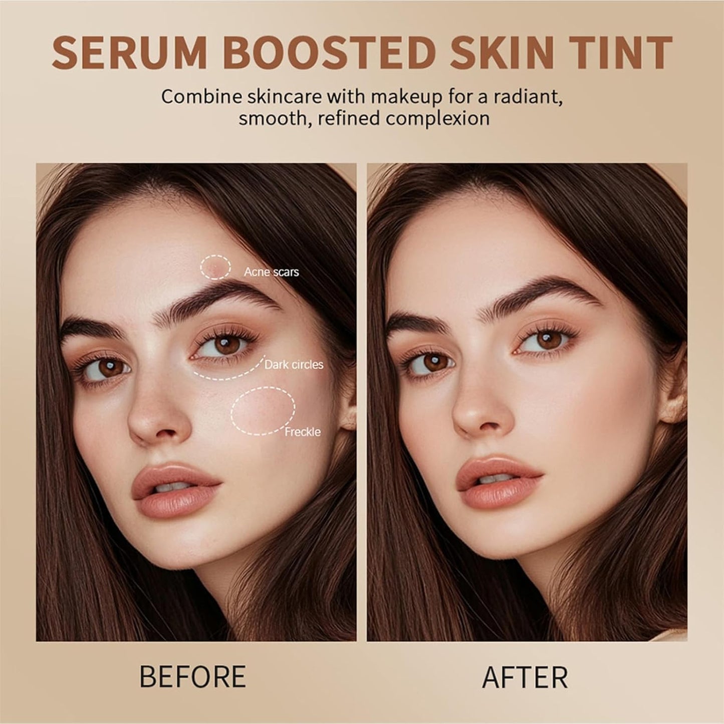 Foundation Stick - Serum-Infused Beauty Balm for Flawless Skin | Longwear Tinted Moisturizer in Natural Finish (#02, #03, #06)