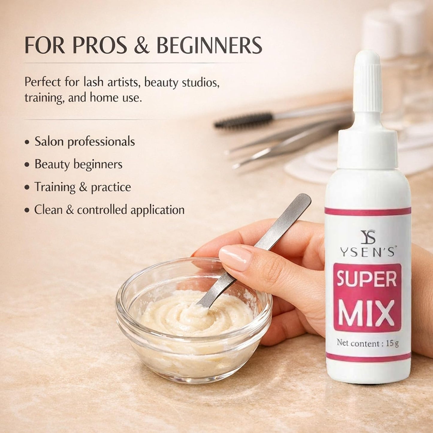 Korean Lash Lift Powder - Glue-Free Eyelash Perm Solution | 5g Super Mix Additive for Professional Use