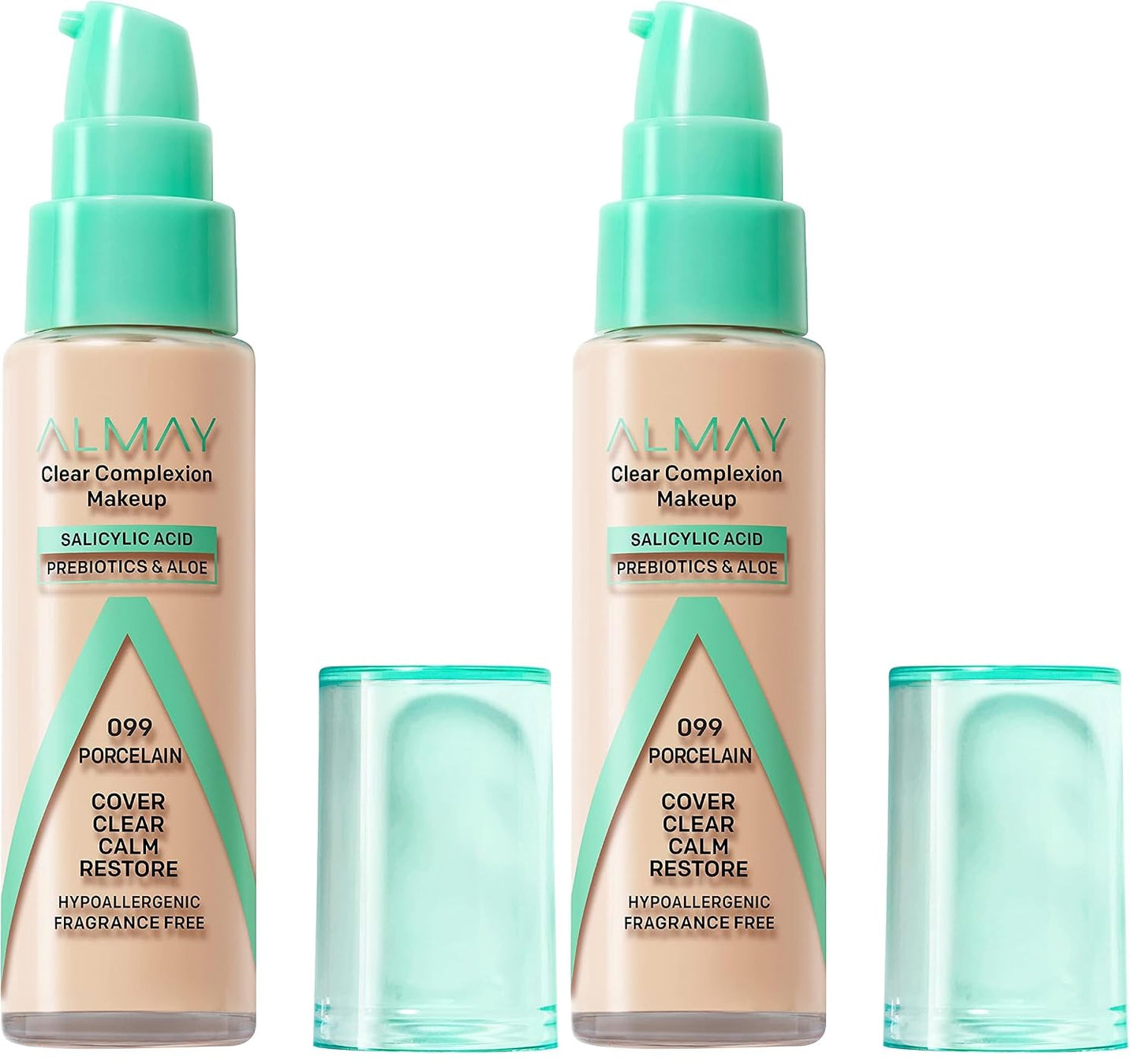 Almay Clear Complexion Foundation - Oil-Free Makeup for Acne-Prone Skin | Buildable Coverage, Soft-Matte Finish, 1 fl oz