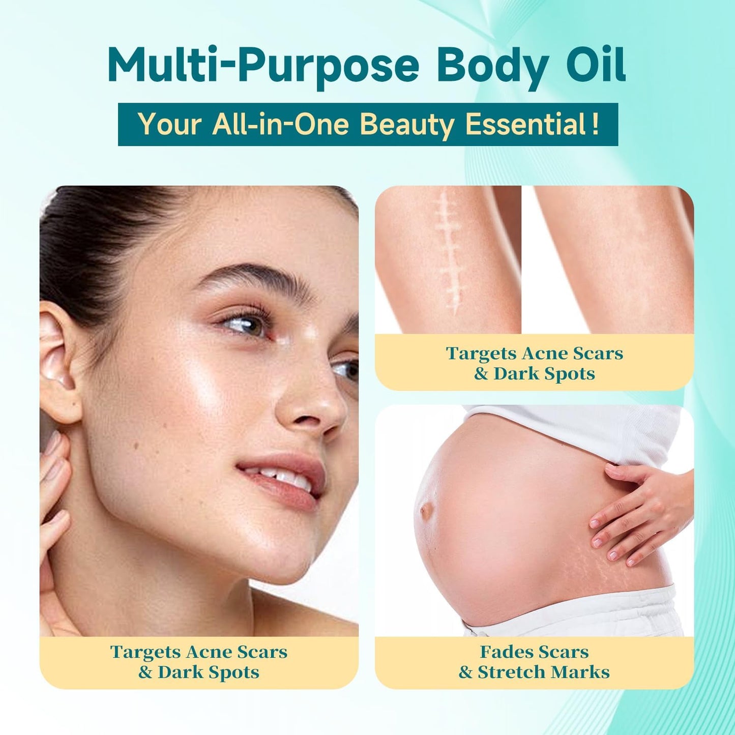 Kaminii 2026 NEW Organic Castor Oil with Rose Quartz Roller, Castor Oil Roll-100% Castor Oil Organic Cold Pressed, Hexane-Free, for Face and Body, Hair, Eyebrows, Moisturize Skin (1)