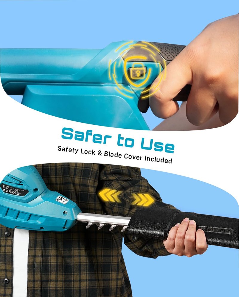 SEESII 20V Pole Hedge Trimmer Cordless, Electric Hedge Trimmer with Extension Pole, 8.5 FT Telescopic Pole with Shoulder Strap, 2 Packs 4.0Ah Batteries & Charger, Long Reach Bush Shrub Trimmer