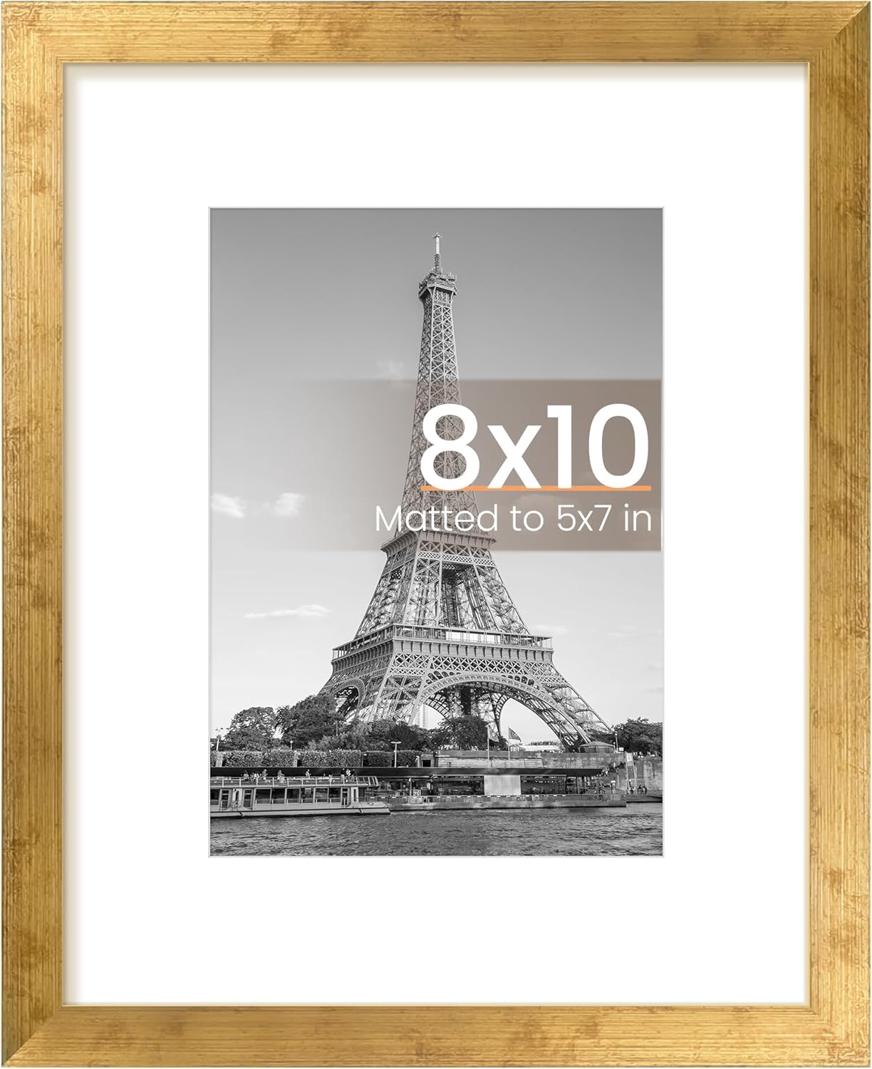 Upsimples 11x14 Picture Frame - Display 8x10 Photos with Mat or 11x14 Without Mat | Black Wall Hanging Frame