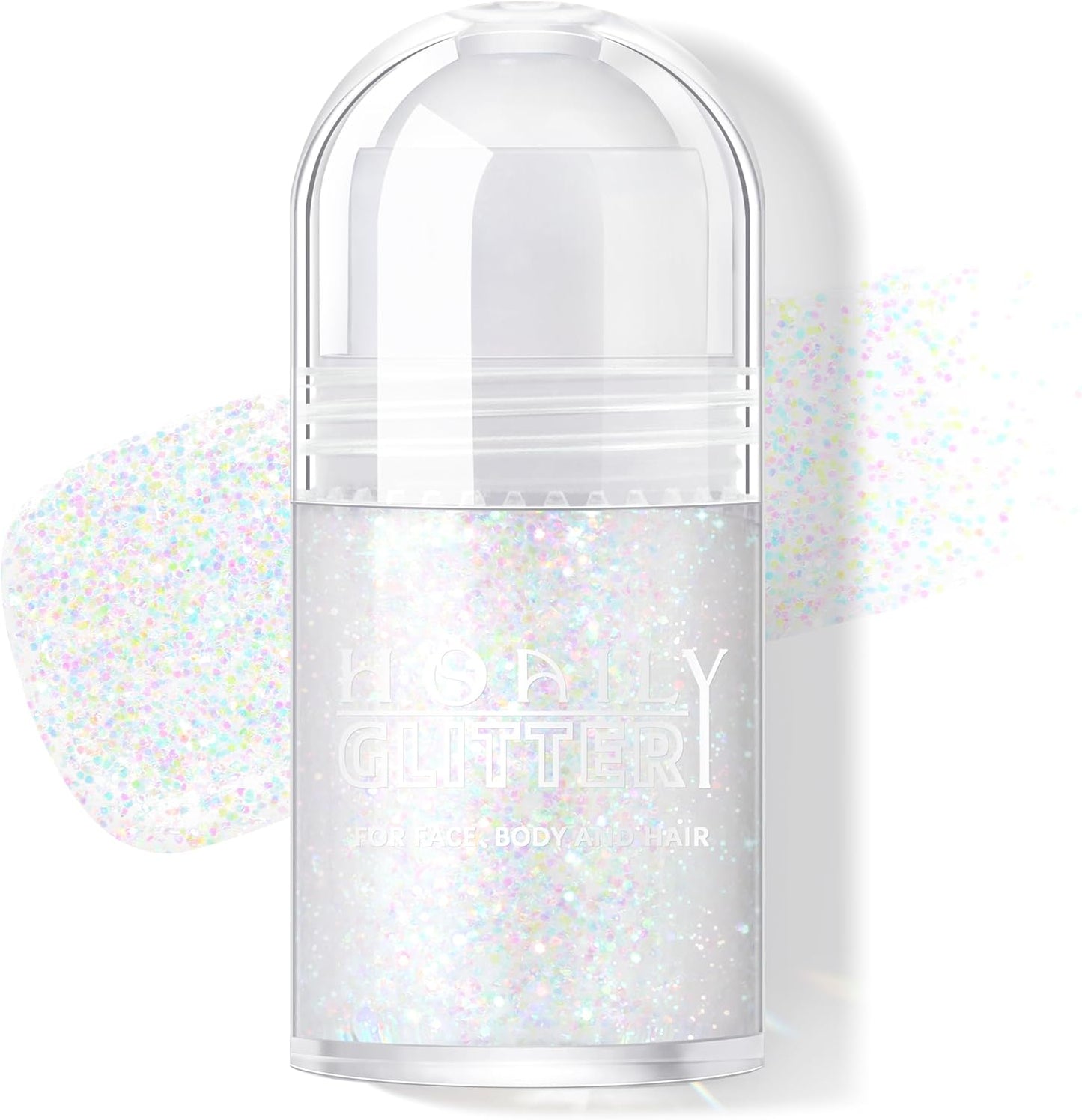 HOSAILY Holographic Body Glitter Gel - Color Changing Chameleon Effect | Sparkling Pink, Chunky Mermaid Sequins for Festivals