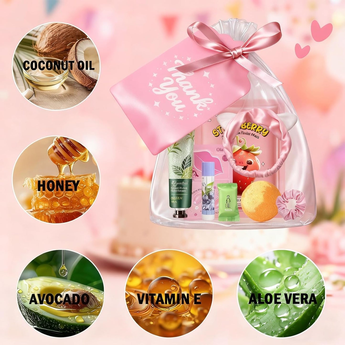 Spa Party Supplies for Girls - 55PCS Spa Favors with Face Masks, Hand Cream & Foot Bath Bombs | Perfect for Birthday Sleepovers