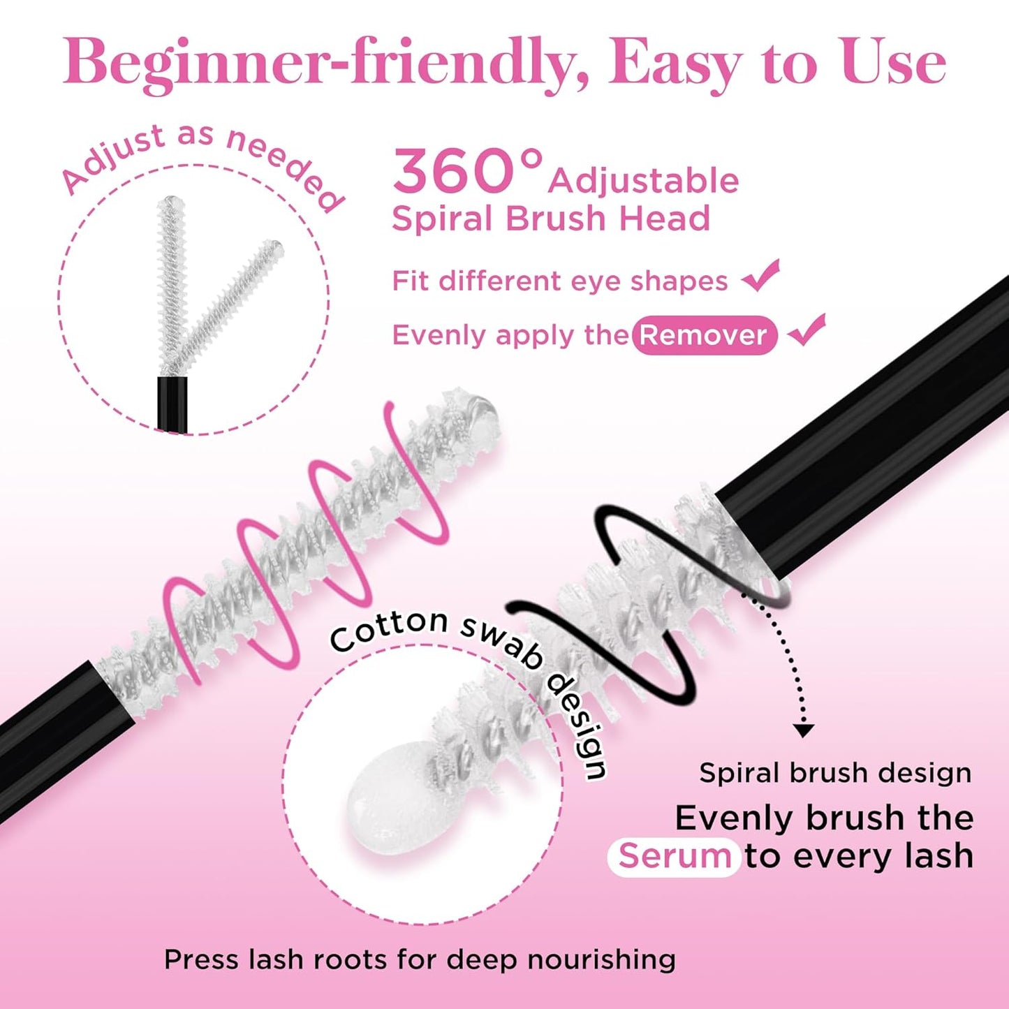Lash Glue Remover & Essential Serum - Organic Castor Oil for Longer, Thicker Lashes | Non-Irritating for Sensitive Eyes