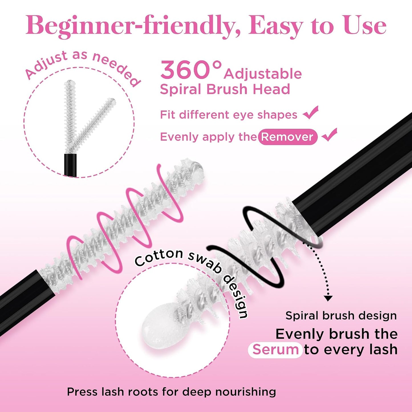 Lash Glue Remover & Serum | Organic Castor Oil for Longer, Thicker Lashes - Non-Irritating for Sensitive Eyes