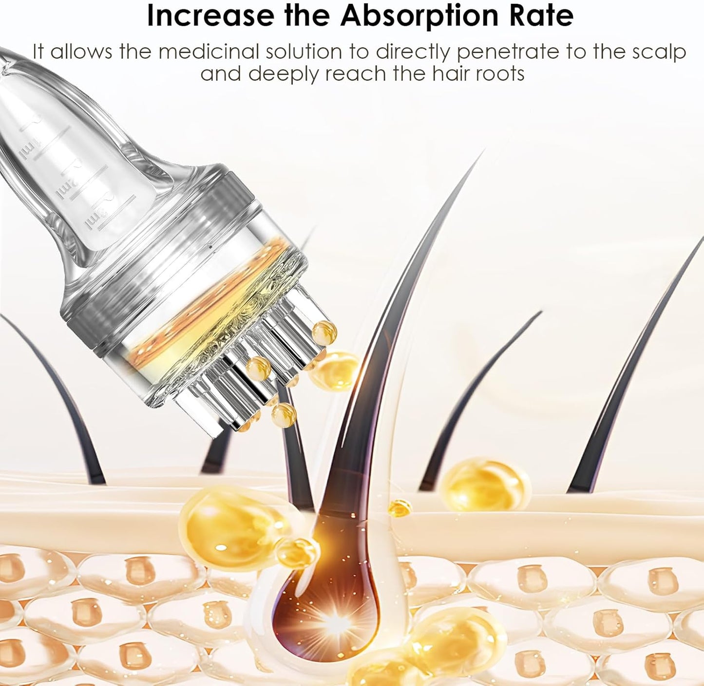 Minoxidil Applicator & Scalp Massager for Hair Growth - Precision Delivery & Deep Absorption | 3ML