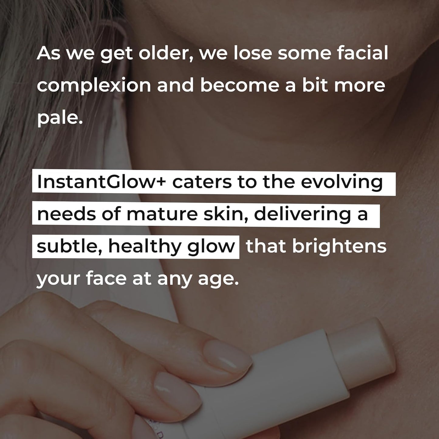 InstantGlow+ 4-in-1 Highlighter Stick for Older Women - Radiant Glow & Nourishing Formula | Vanilla
