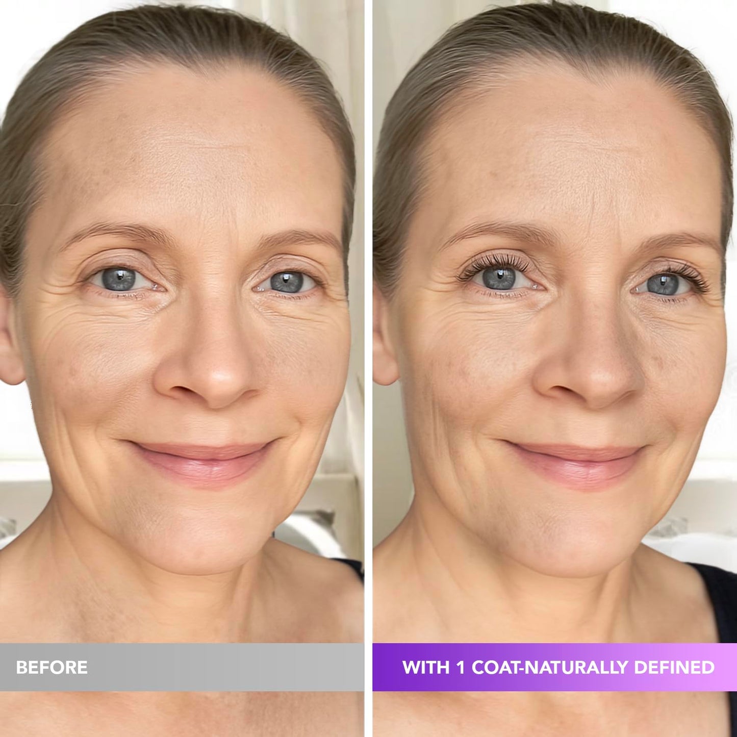 Mascara for Older Women 60 Plus: Black Prime Lash Mascara - Prime Mascaras for Mature Women Makeup - Hypoallergenic Non-Clumping Formula for Sensitive Eyes, 6g