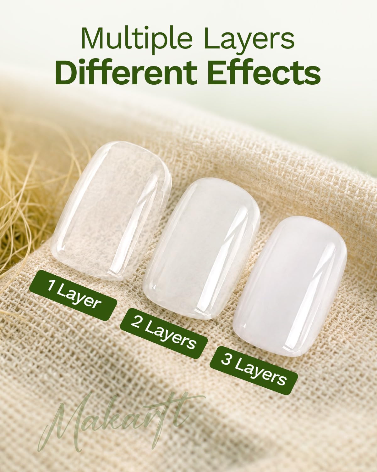 Makartt Milky White Gel Nail Polish: 15ML Hema-Free, Jelly White