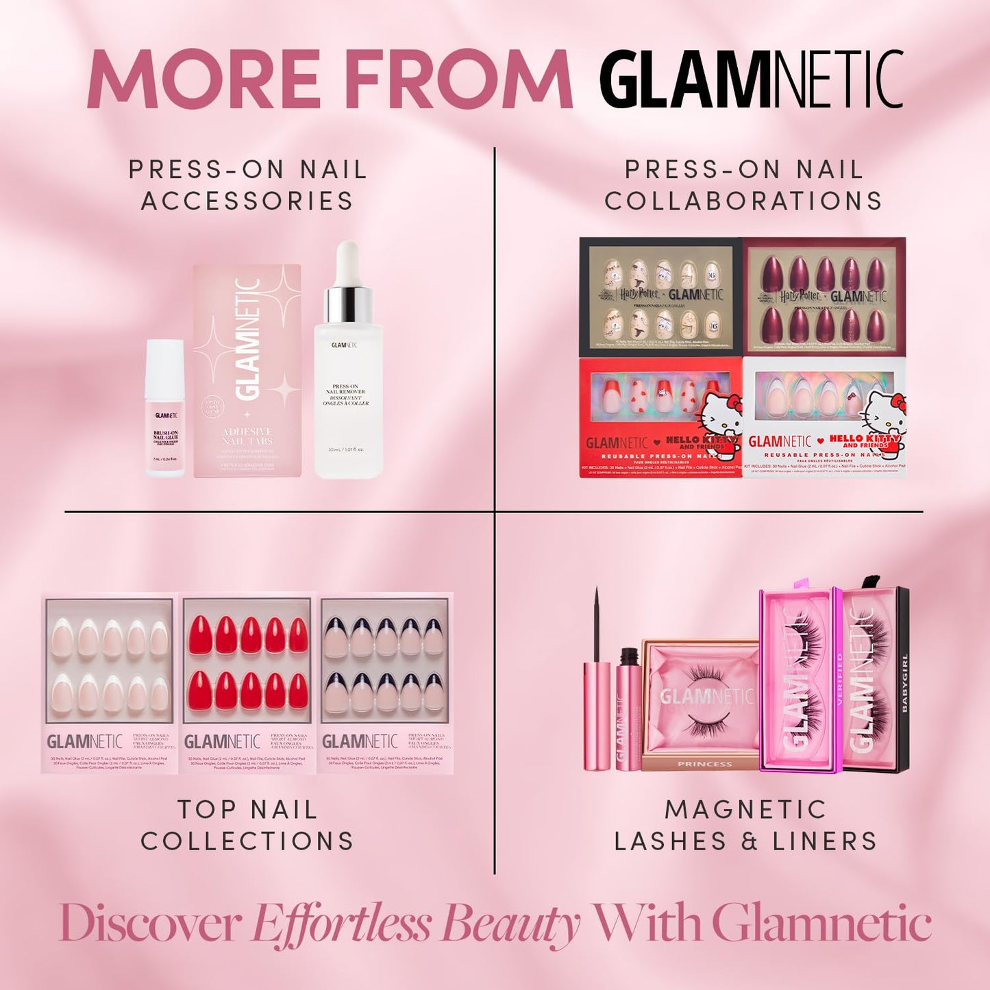 Glamnetic Press On Nails - Lilac Gray | Opaque Pale Light Lilac Gray Short Squoval Fake Nails, Salon Quality | 15 Sizes - 30 Nail Kit with Glue