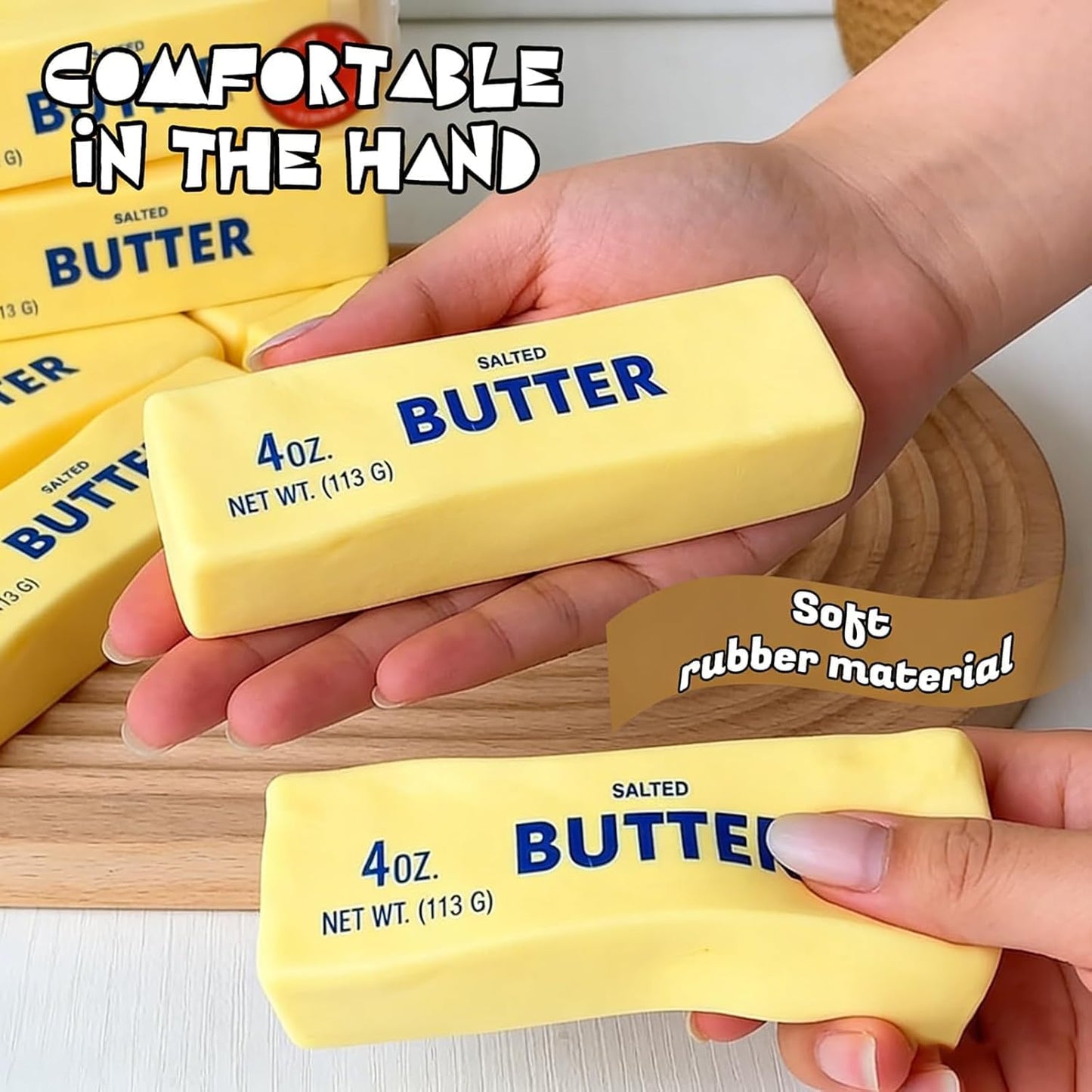1pcs Squeeze Butter Squishy Toy, Pack Sensory Stress Relief Squishies Soft & Stretchy Fidget Toys for Anxiety Relief Party Favors (Dumpling Squishy Butter) (Large)