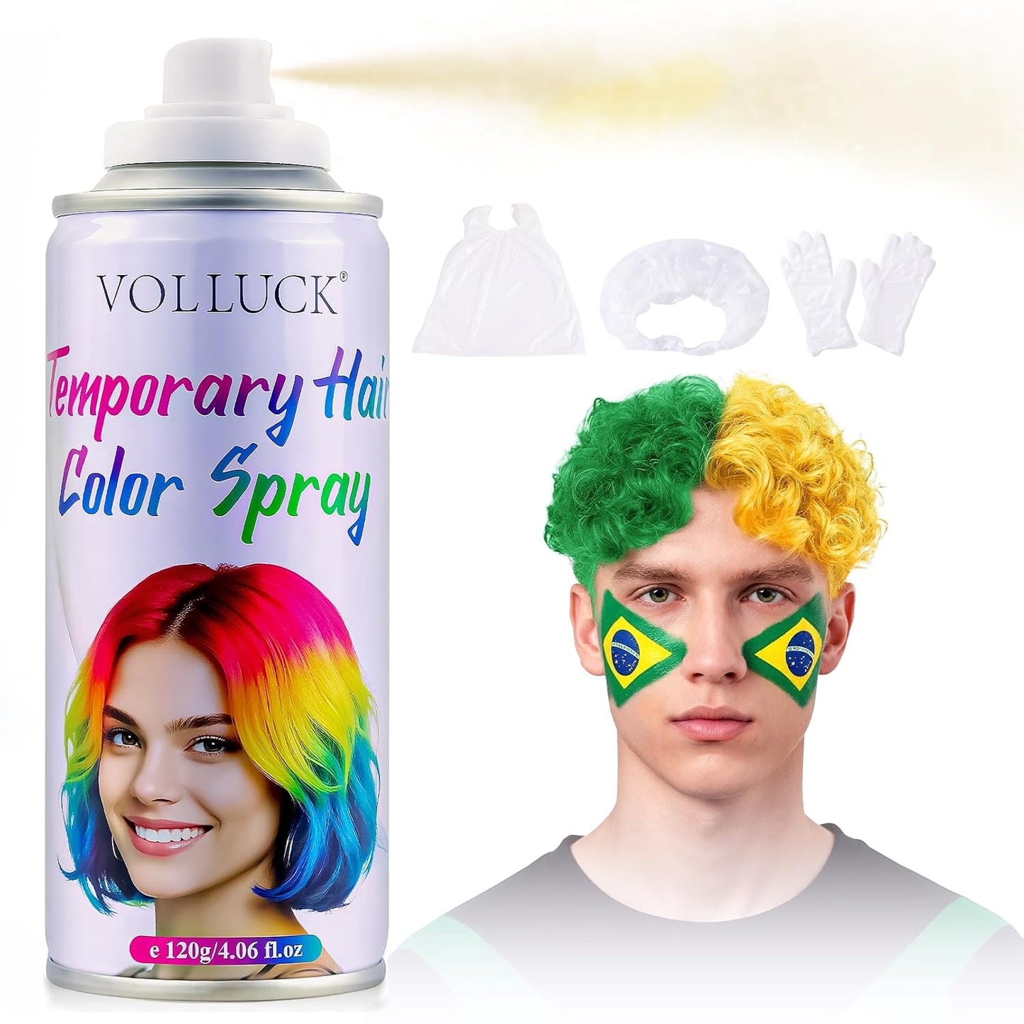 Temporary Blue Hair Spray - 1-Day Hair Color for Kids & Adults | Fast-Drying, Non-Sticky, Washable 4.06 Fl Oz