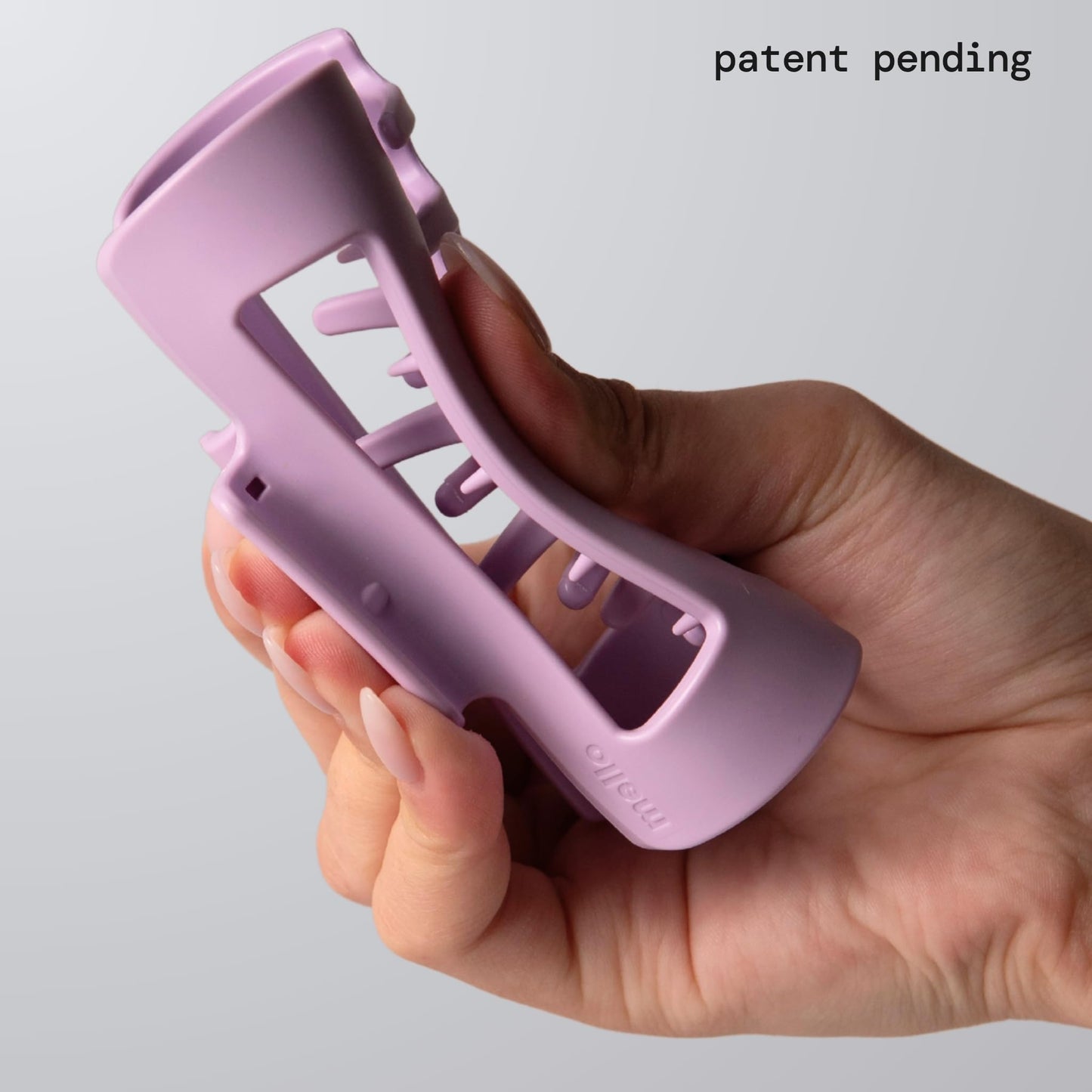 Mello Medium Hair Clip - Flexible Comfort Hair Claw for Women, Strong Hold for Thick & Thin Hair Styling, Durable Material, Matte Non-Slip Finish, Made in Korea, Patent Pending (Purple, Medium)