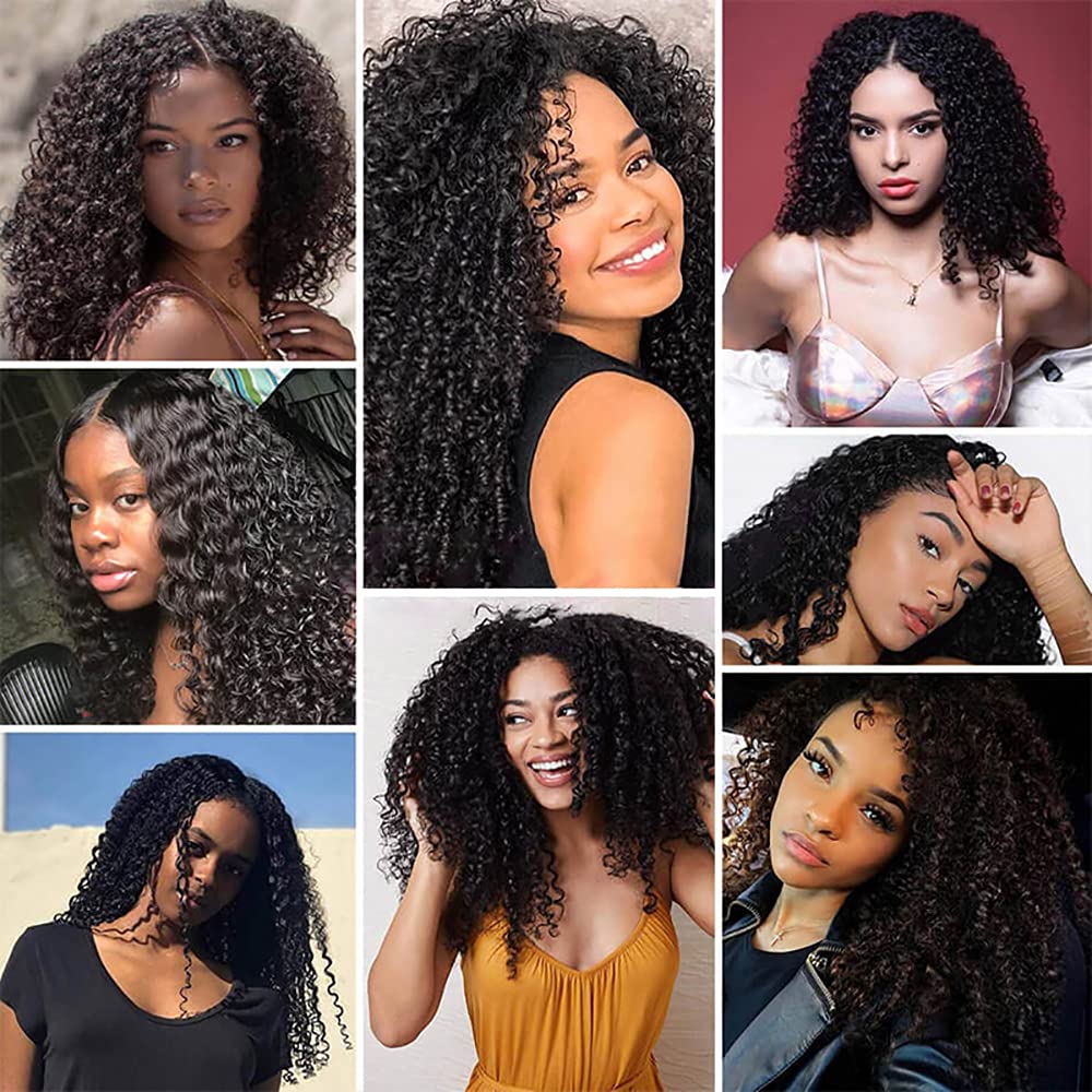 32 32 32 Inch Deep Wave Bundles Human Hair 3 Bundles 50 Grams Per Bundle 10A Grade Unprocessed Brazilian Virgin Hair #1B Natural Color Deep Wave Bundle Weaves Extensions for Black Women