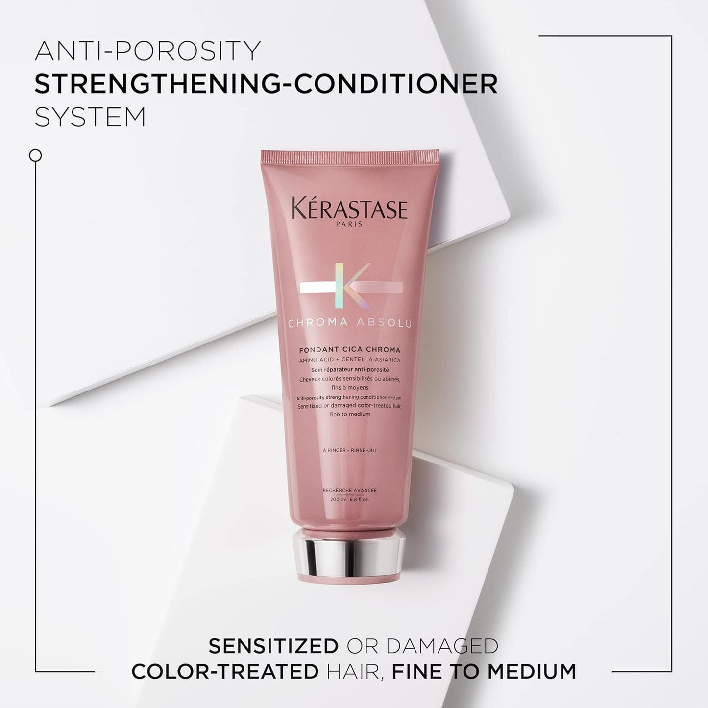 Kerastase Chroma Absolu Cica Conditioner - Strengthens Sensitive & Damaged Hair | Anti-Porosity, Color Vibrancy, 8.5 oz