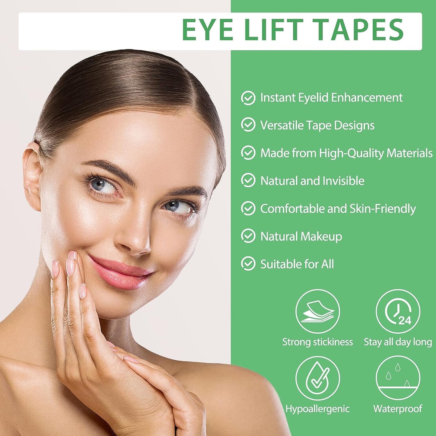 ZMBeautk 7MM 720Count Natural Invisible Single Side Eyelid Tape Stickers Medical-use Fiber Eyelid Lift Strip, Suitable for Uneven or Monolids, Perfect for Uneven Mono-Eyelids, Large