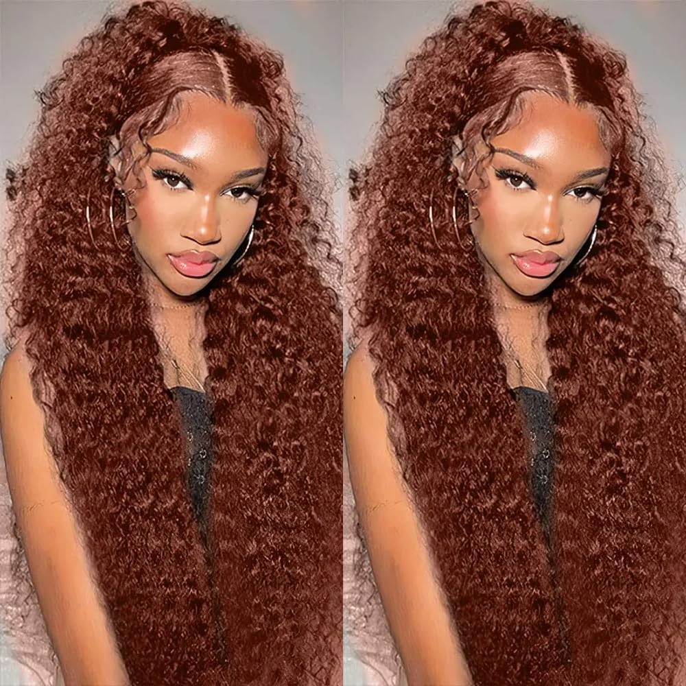 Reddish Brown Bundles Human Hair #33 Bundle 18 20 22 Inch Copper Brown Bundle Kinky Curly Human Hair Bundles 300g