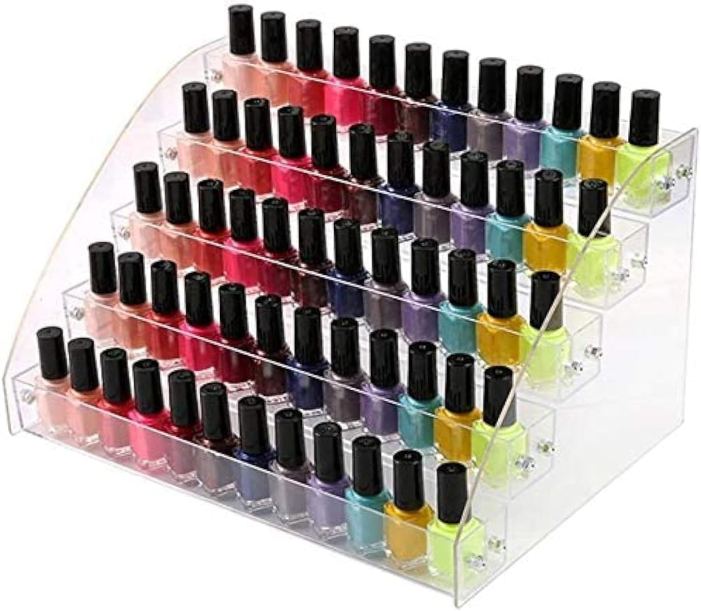 Essential Oils Nail Polish Rack - 7-Tier Acrylic Organizer for Lipstick & Dropper Bottles | Tall Display Shelf for Countertop