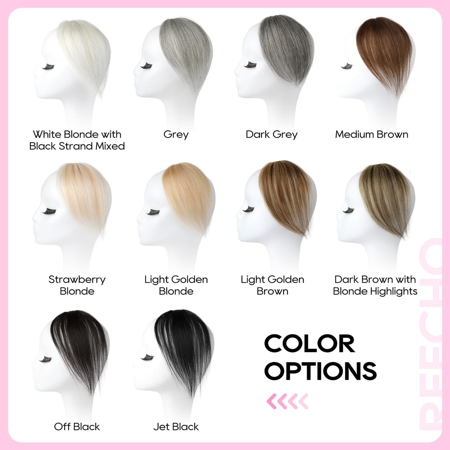 REECHO Human Hair Clip-in Hair Volumizer - Short Thick Hairpieces for Extra Volume, Easy Clip-in Extensions for Thin & Fine Hair Silver Grey 8 Inch(Pack of 1)