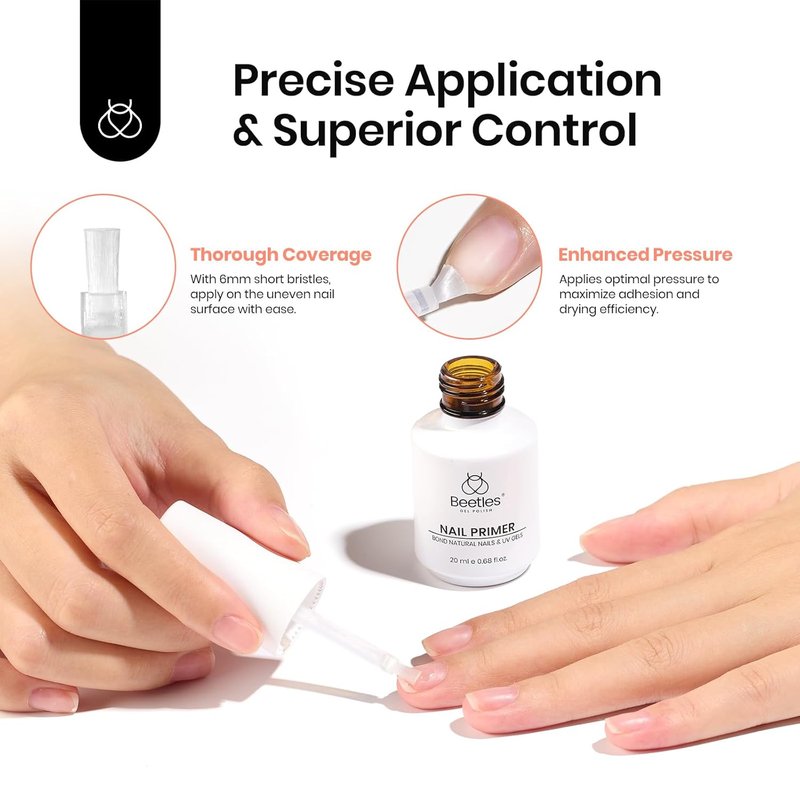 Beetles Protein Nail Dehydrator - HEMA-Free 3-in-1 Primer | 20ml Keratin-Infused Gel Polish Adhesion Enhancer